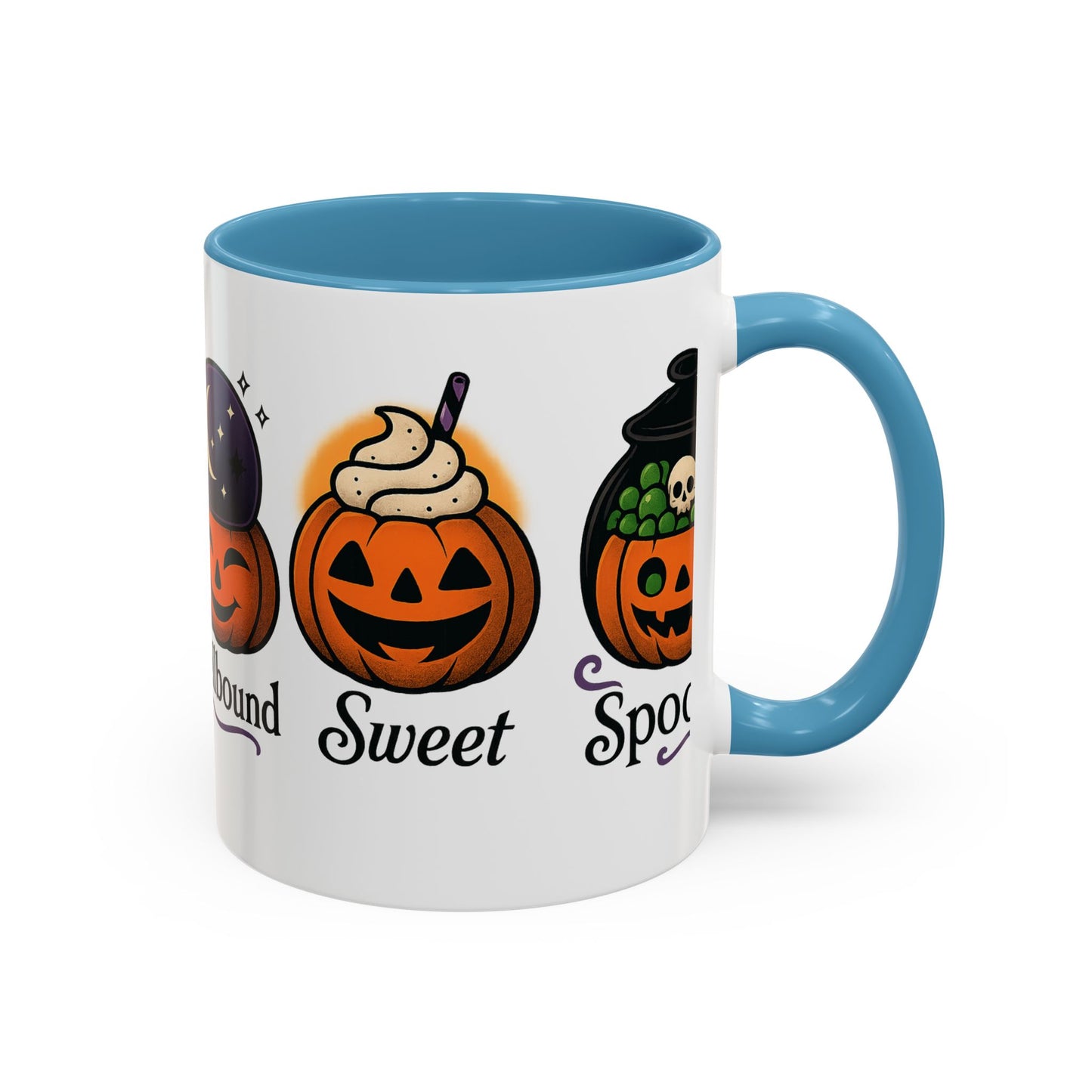 Halloween Pumpkin Accent Coffee Mug, Spooky Mug for Fall, Halloween Decor, Gift for Pumpkin Lovers, Coffee Enthusiast's Cup