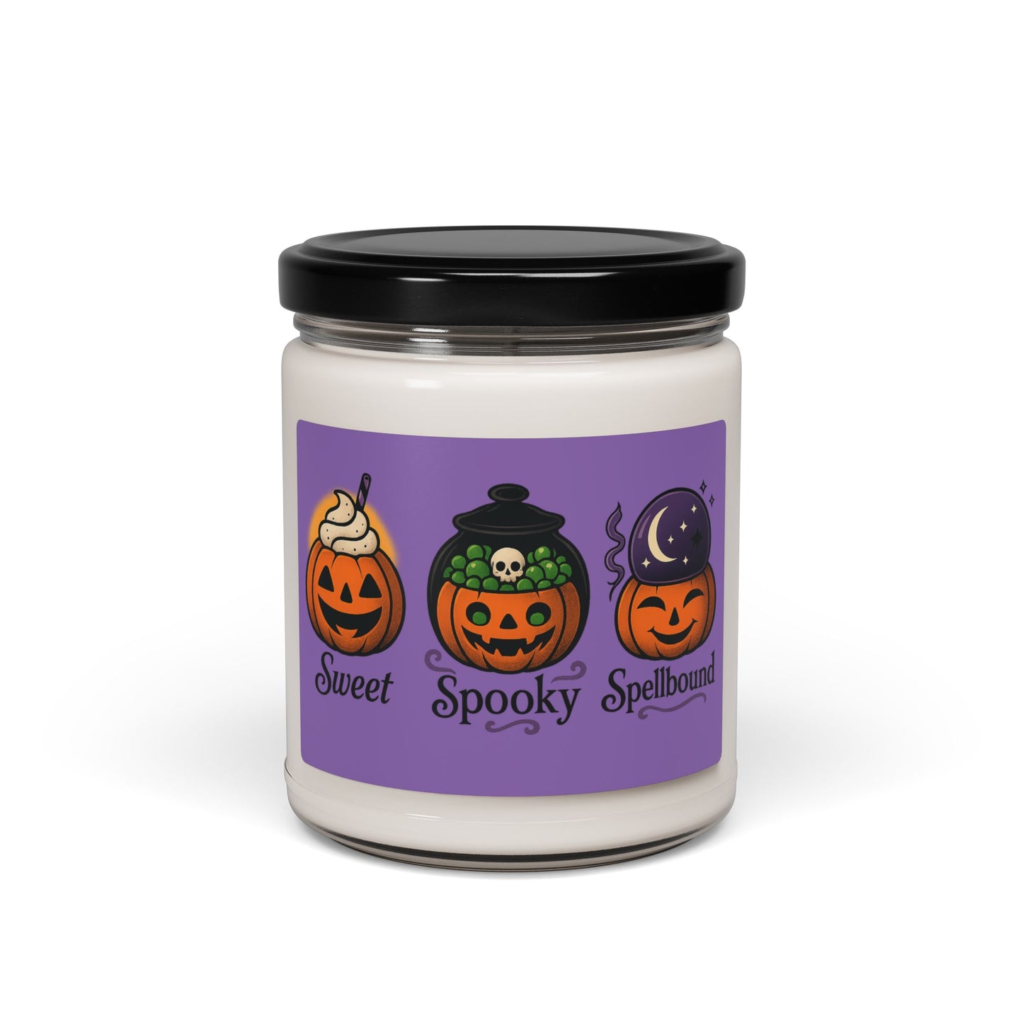 Halloween Themed Scented Soy Candle - Sweet Spooky Spellbound, Fall Decor, Autumn Gift, Candle for Parties, Eco-Friendly Home Decor
