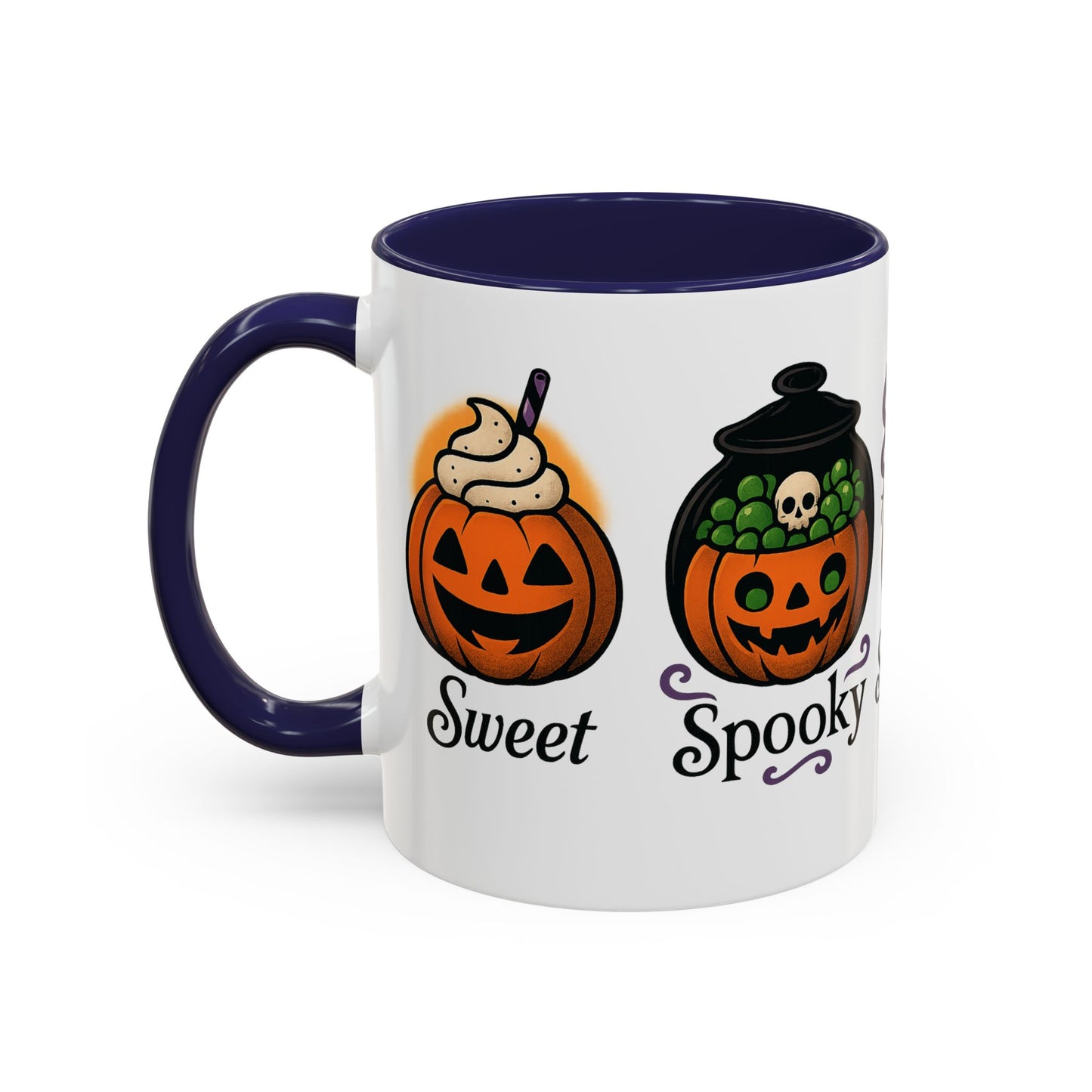 Halloween Pumpkin Accent Coffee Mug, Spooky Mug for Fall, Halloween Decor, Gift for Pumpkin Lovers, Coffee Enthusiast's Cup