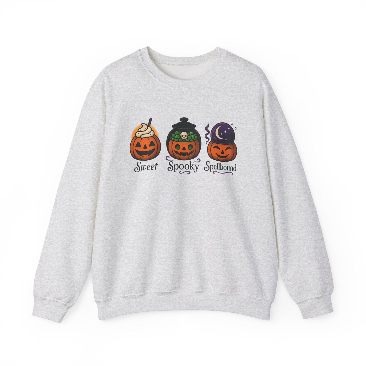 Halloween Pumpkin Sweatshirt - Spooky Design, Cozy Unisex Crewneck for Fall, Halloween Apparel, Cute Gift, Autumn Fashion