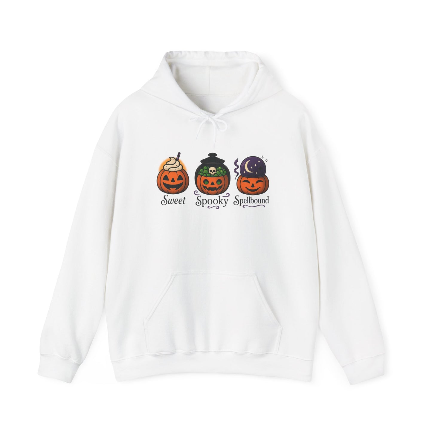 Halloween Pumpkin Hoodie - Sweet, Spooky, Stylish Sweatshirt for Fall, Cozy Gift, Autumn Vibes, Unisex Halloween Apparel