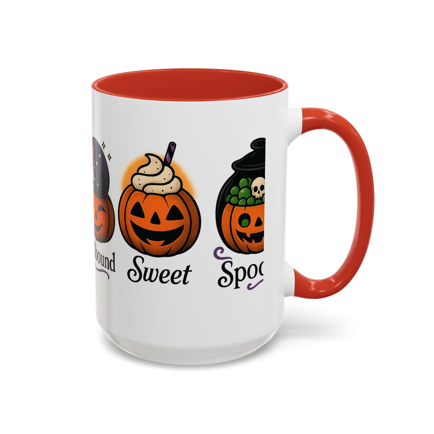 Halloween Pumpkin Accent Coffee Mug, Spooky Mug for Fall, Halloween Decor, Gift for Pumpkin Lovers, Coffee Enthusiast's Cup