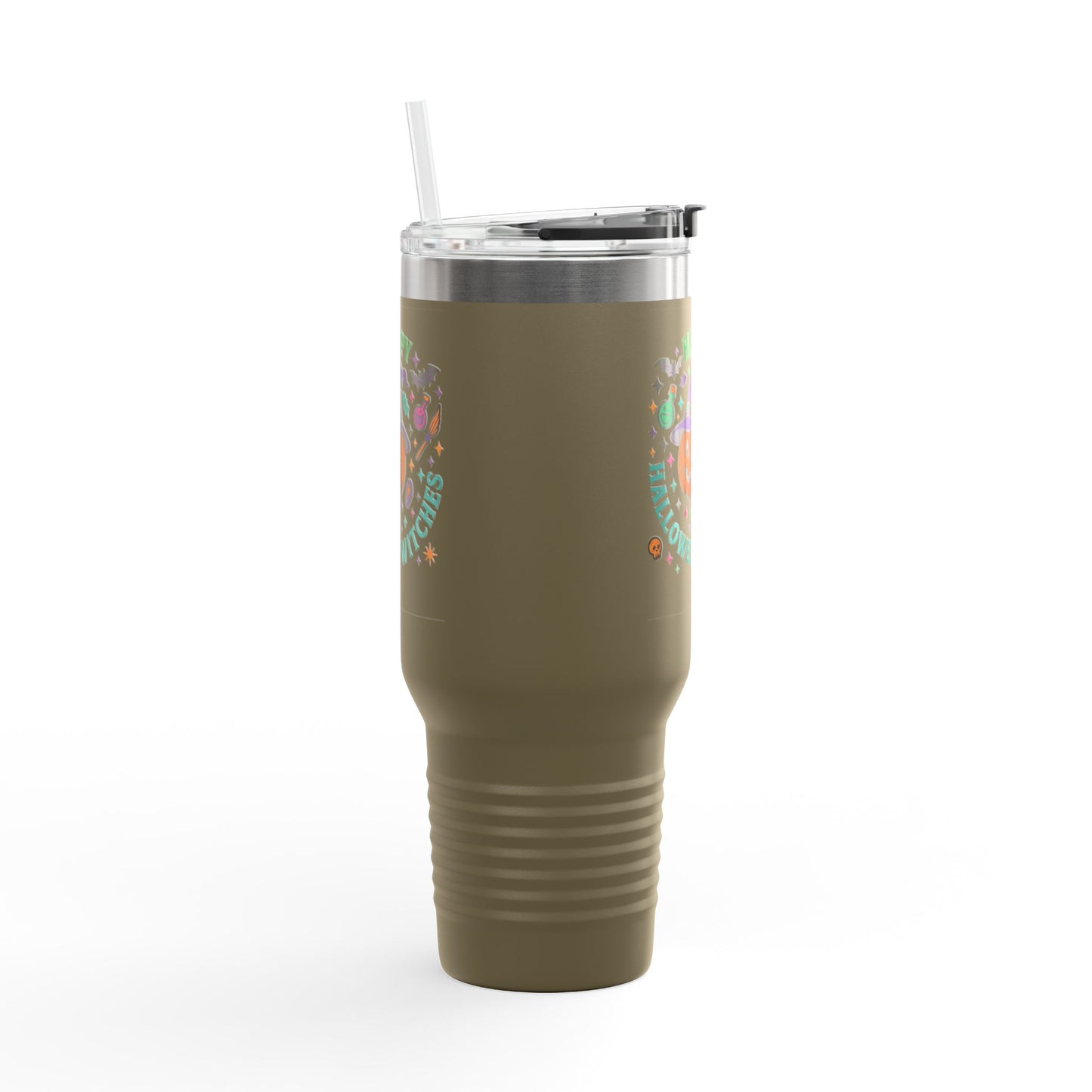 Halloween Insulated Travel Mug, 40oz | Fun Fall Drinkware, Witchy Gift, Spooky Vibes, Pumpkin Design, October Celebration