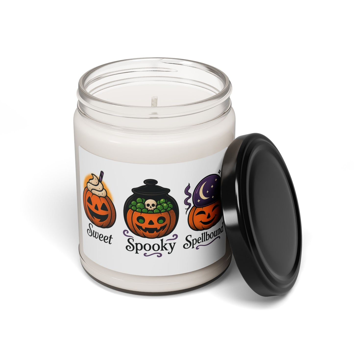Halloween Themed Scented Soy Candle, Spooky Candle, Fall Decor, Halloween Gift, Cozy Home Fragrance, Autumn Candle, Seasonal Candle