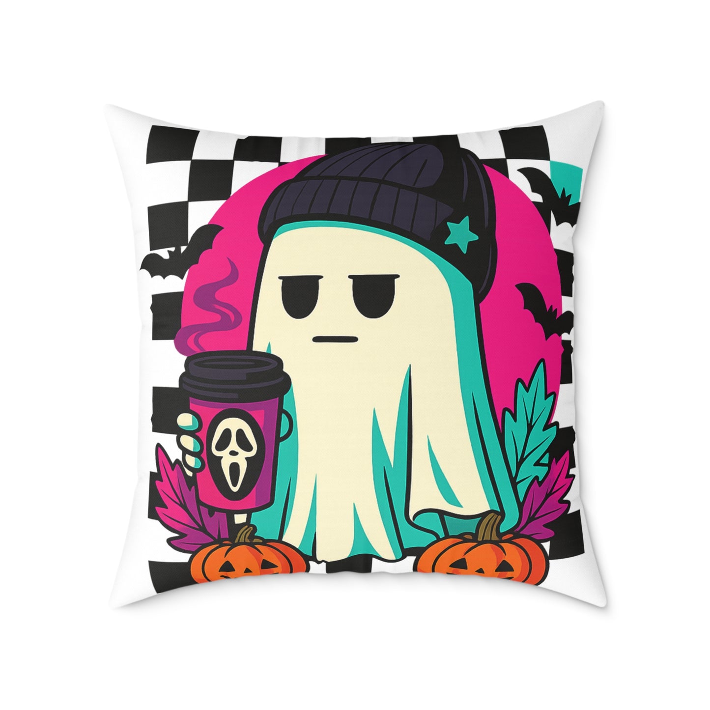 Halloween Ghost Pillow, Cozy Home Decor, Spooky Vibes, Autumn Aesthetic, Trick or Treat, Fall Birthday Gift, Seasonal Charm