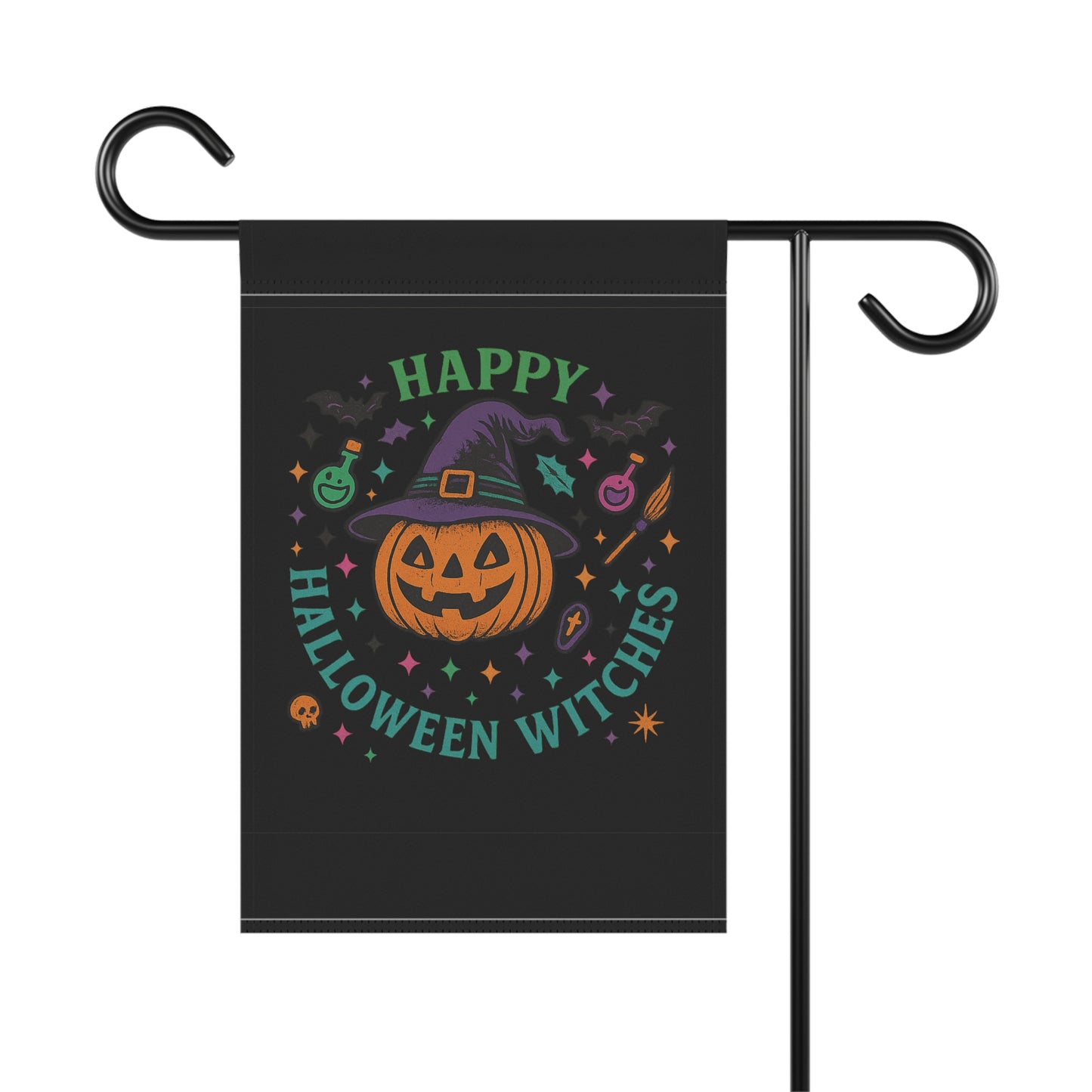 Halloween Garden Banner, Outdoor Decor, Fall Decoration, Spooky Yard Sign, Witches Welcome Flag