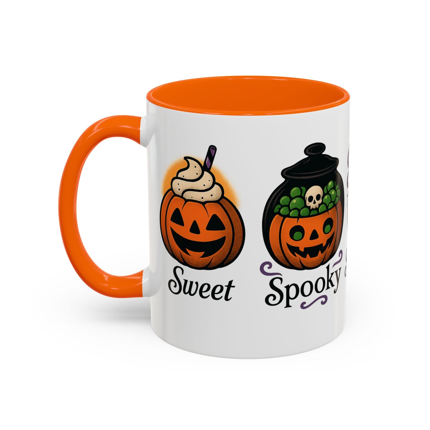 Halloween Pumpkin Accent Coffee Mug, Spooky Mug for Fall, Halloween Decor, Gift for Pumpkin Lovers, Coffee Enthusiast's Cup