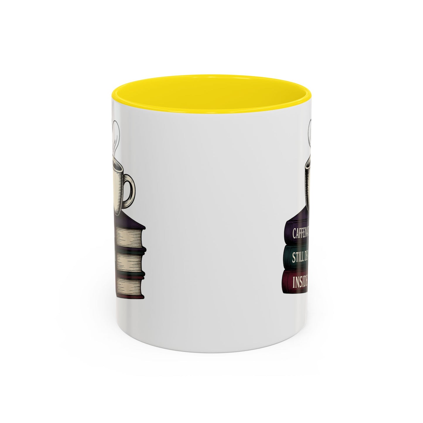 Coffee Lover's Accent Mug, Perfect Gift for Readers, Caffeine Enthusiasts, Book Lovers, Cozy Home Decor, Funny Coffee Cup