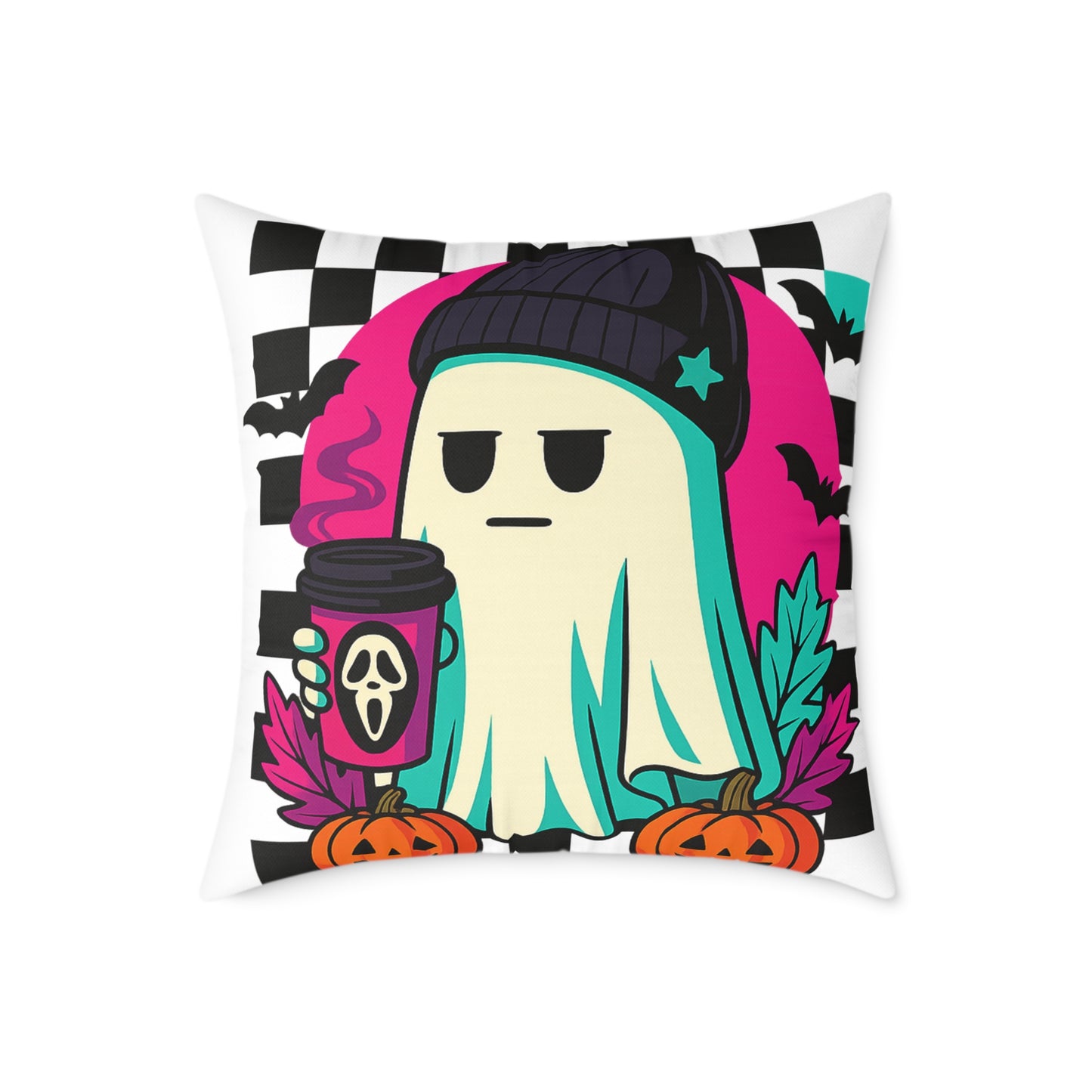 Halloween Ghost Pillow, Cozy Home Decor, Spooky Vibes, Autumn Aesthetic, Trick or Treat, Fall Birthday Gift, Seasonal Charm