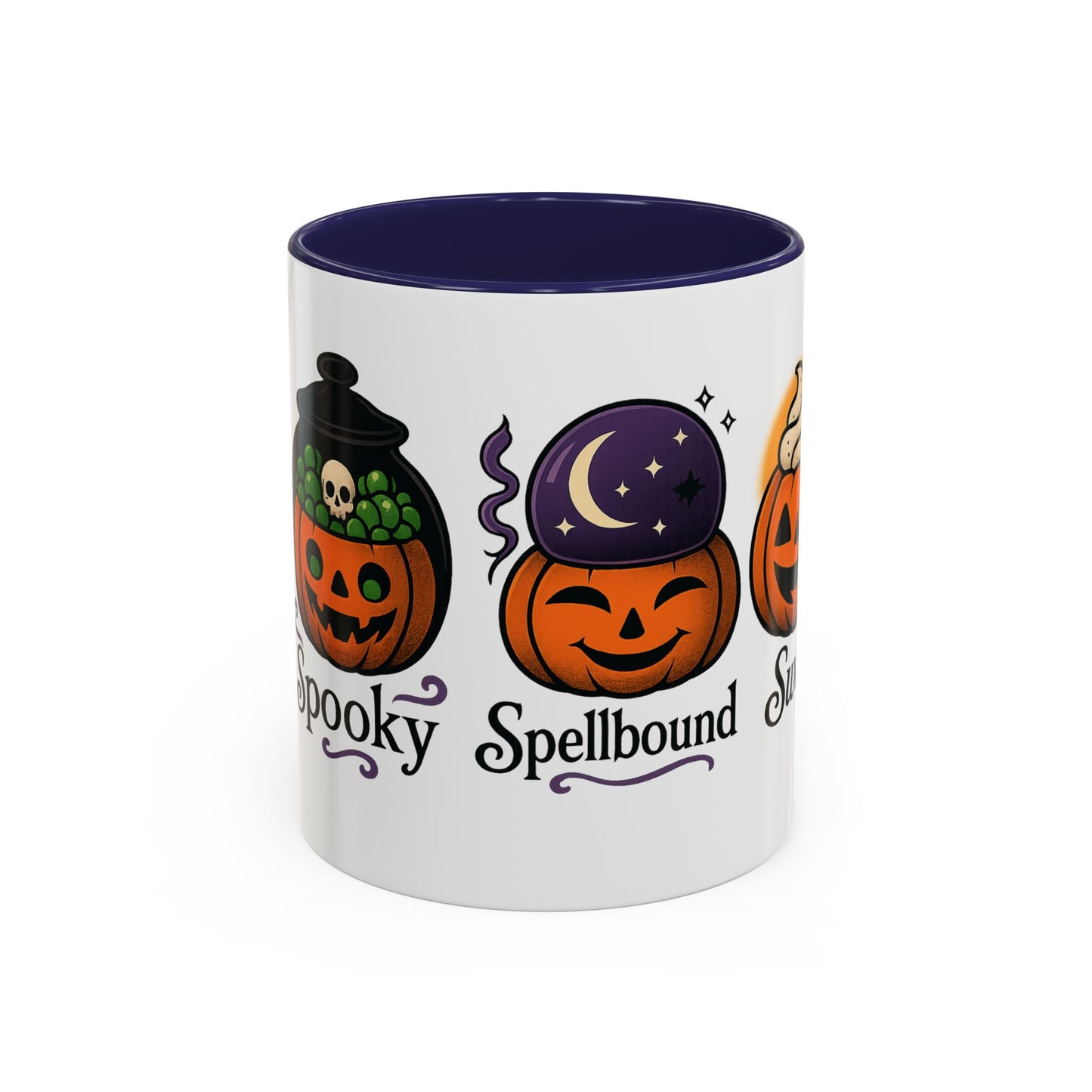 Halloween Pumpkin Accent Coffee Mug, Spooky Mug for Fall, Halloween Decor, Gift for Pumpkin Lovers, Coffee Enthusiast's Cup
