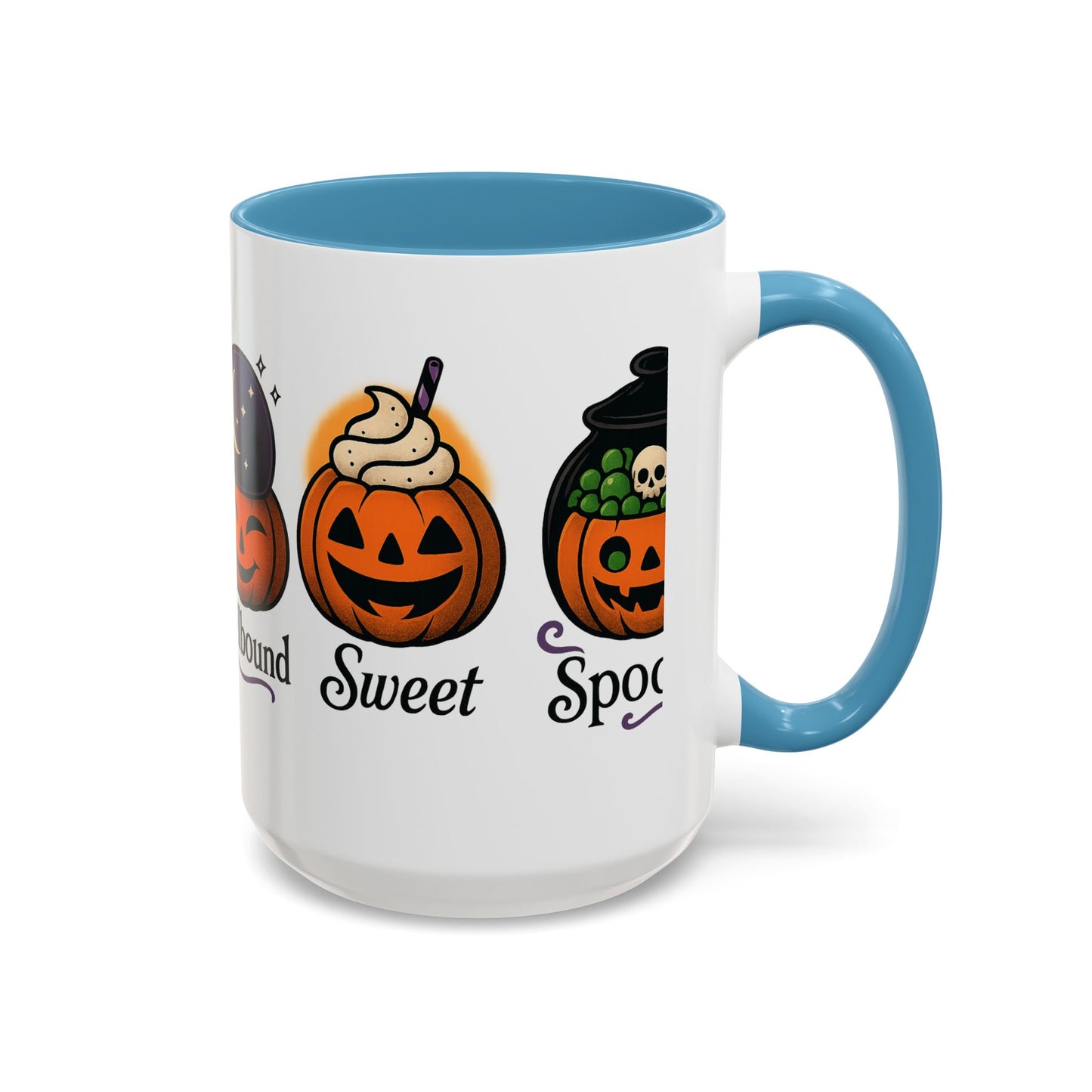 Halloween Pumpkin Accent Coffee Mug, Spooky Mug for Fall, Halloween Decor, Gift for Pumpkin Lovers, Coffee Enthusiast's Cup
