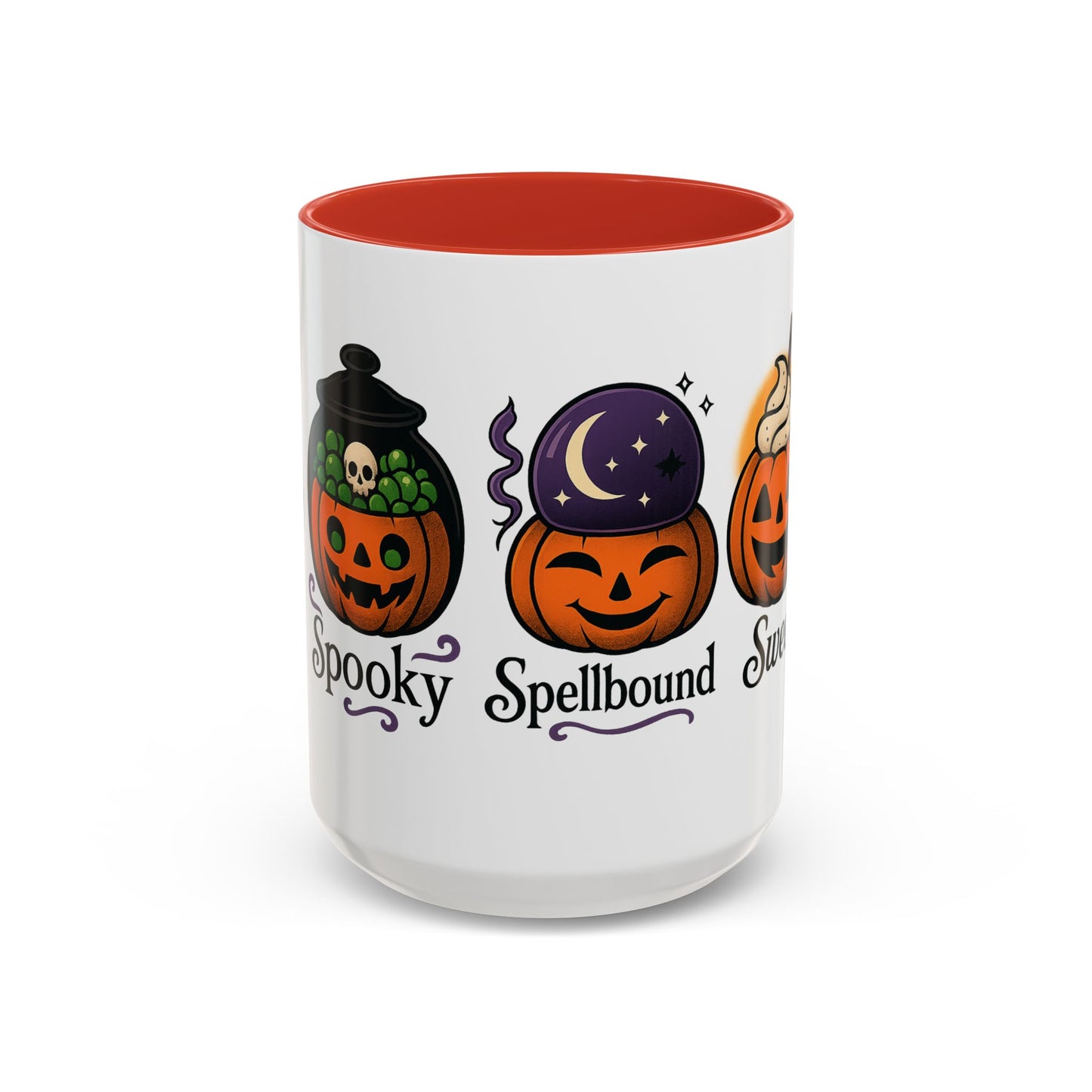 Halloween Pumpkin Accent Coffee Mug, Spooky Mug for Fall, Halloween Decor, Gift for Pumpkin Lovers, Coffee Enthusiast's Cup