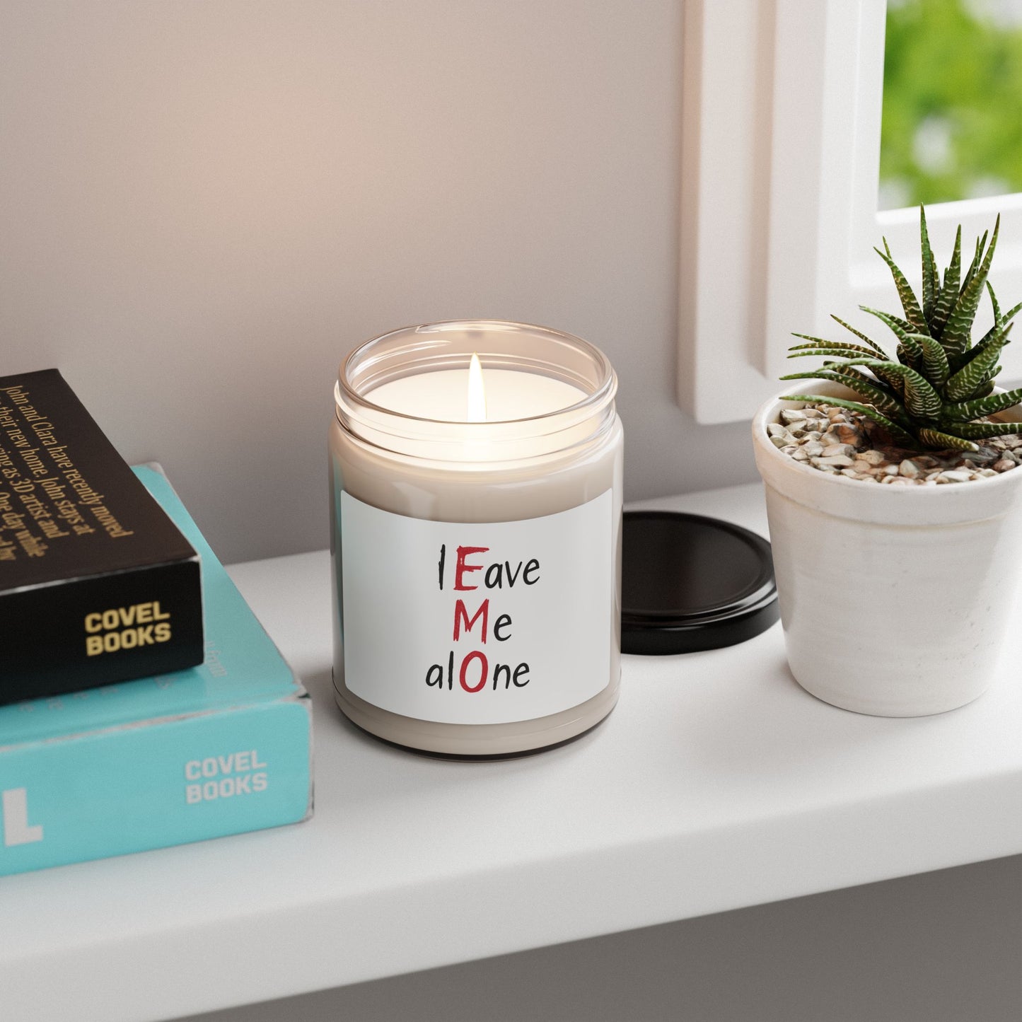 Scented Soy Candle - "Leave Me Alone" - Home Fragrance, Gift for Friend, Relaxation, Self-Care, Mindfulness