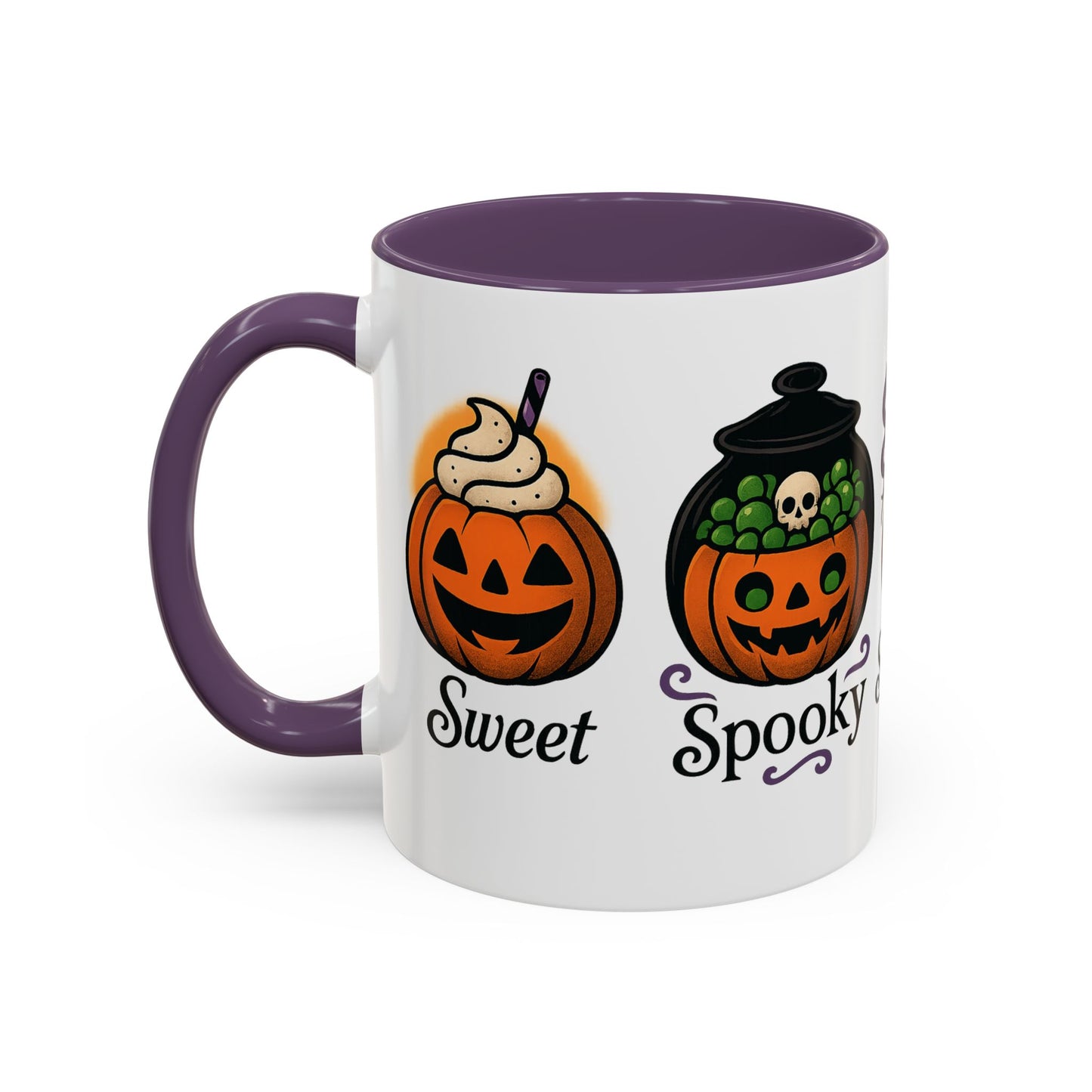 Halloween Pumpkin Accent Coffee Mug, Spooky Mug for Fall, Halloween Decor, Gift for Pumpkin Lovers, Coffee Enthusiast's Cup
