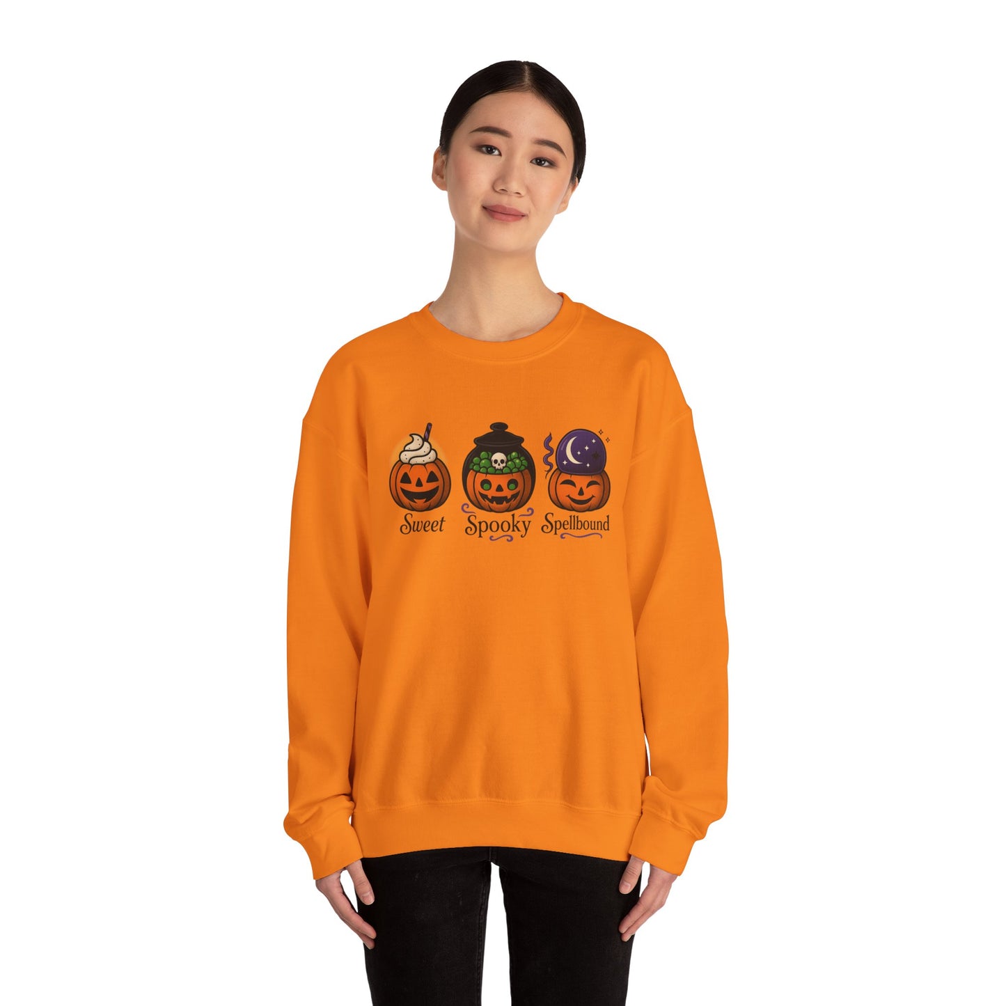 Halloween Pumpkin Sweatshirt - Spooky Design, Cozy Unisex Crewneck for Fall, Halloween Apparel, Cute Gift, Autumn Fashion