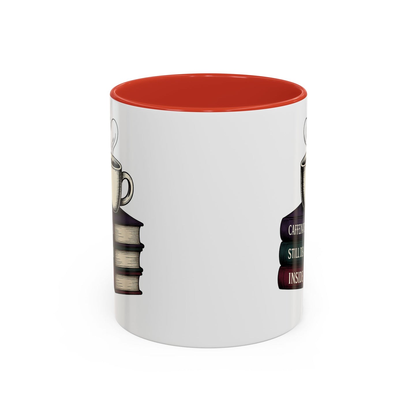 Coffee Lover's Accent Mug, Perfect Gift for Readers, Caffeine Enthusiasts, Book Lovers, Cozy Home Decor, Funny Coffee Cup