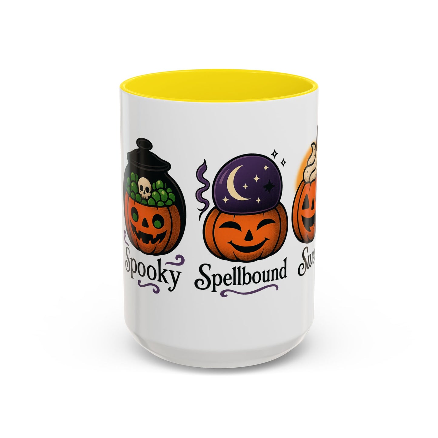 Halloween Pumpkin Accent Coffee Mug, Spooky Mug for Fall, Halloween Decor, Gift for Pumpkin Lovers, Coffee Enthusiast's Cup