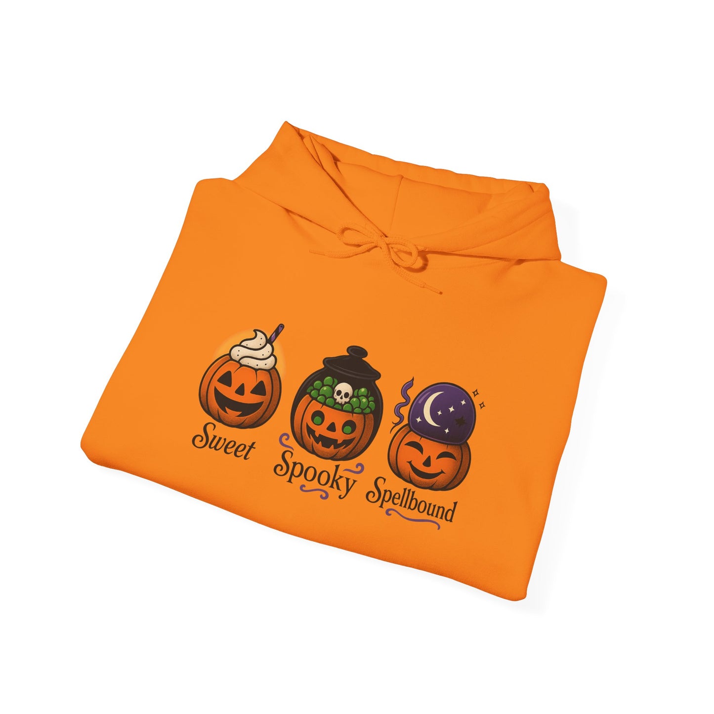 Halloween Pumpkin Hoodie - Sweet, Spooky, Stylish Sweatshirt for Fall, Cozy Gift, Autumn Vibes, Unisex Halloween Apparel