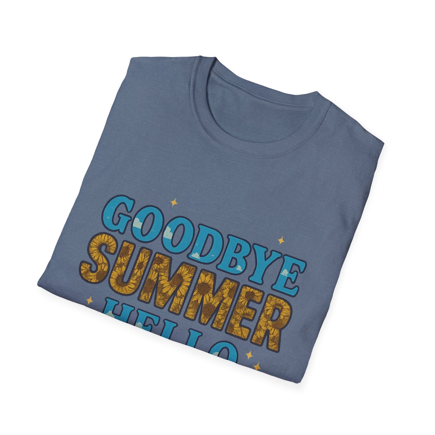 Autumn Vibes Tee | Goodbye Summer Hello Fall Shirt, Casual Fall Apparel, Unisex T-Shirt, Seasonal Fashion, Gift for Her/Him