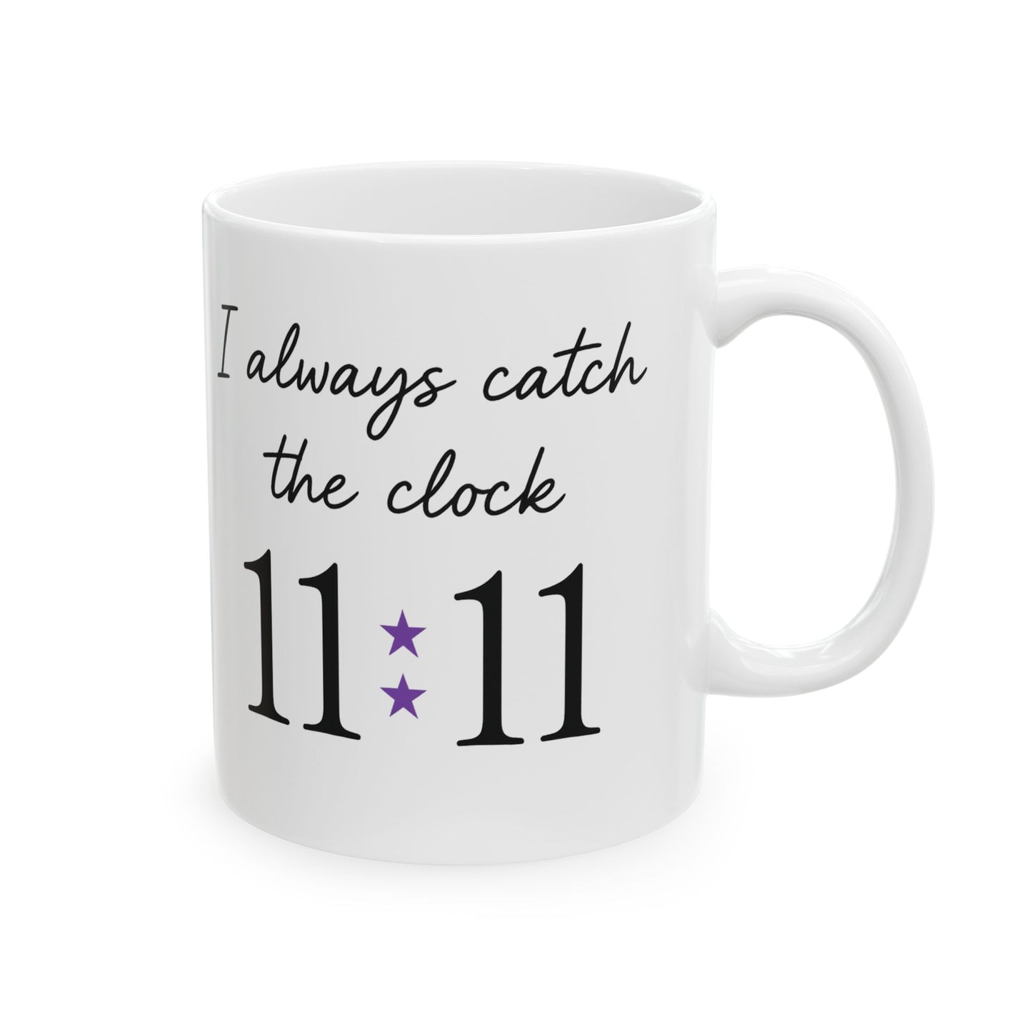 11:11 Catcher Ceramic Mug – Perfect Gift for Dreamers, Motivational Coffee Cup, Spiritual Mug, Daily Inspiration, Unique Home Decor