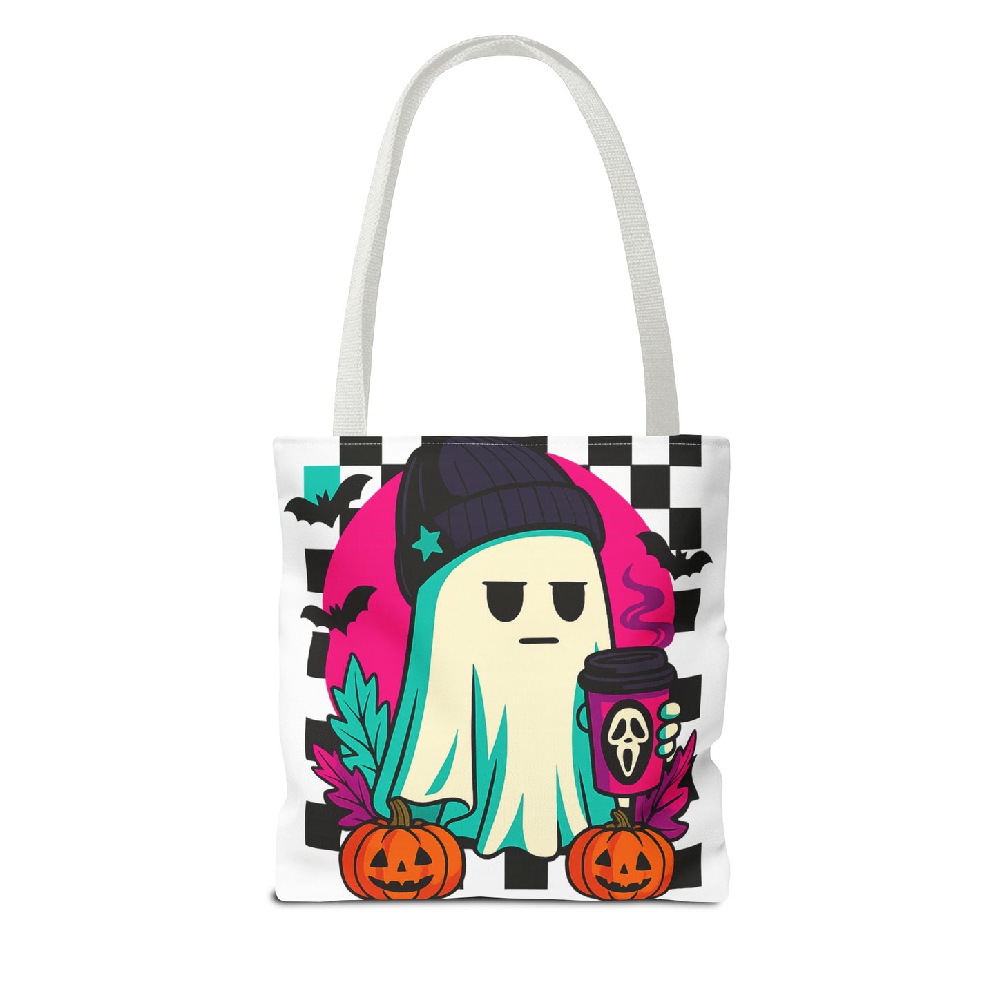 Spooky Ghost Tote Bag | Halloween Trick-or-Treat Tote, Cute Canvas Bag, Fall Accessories, Eco-Friendly Shopping Bag