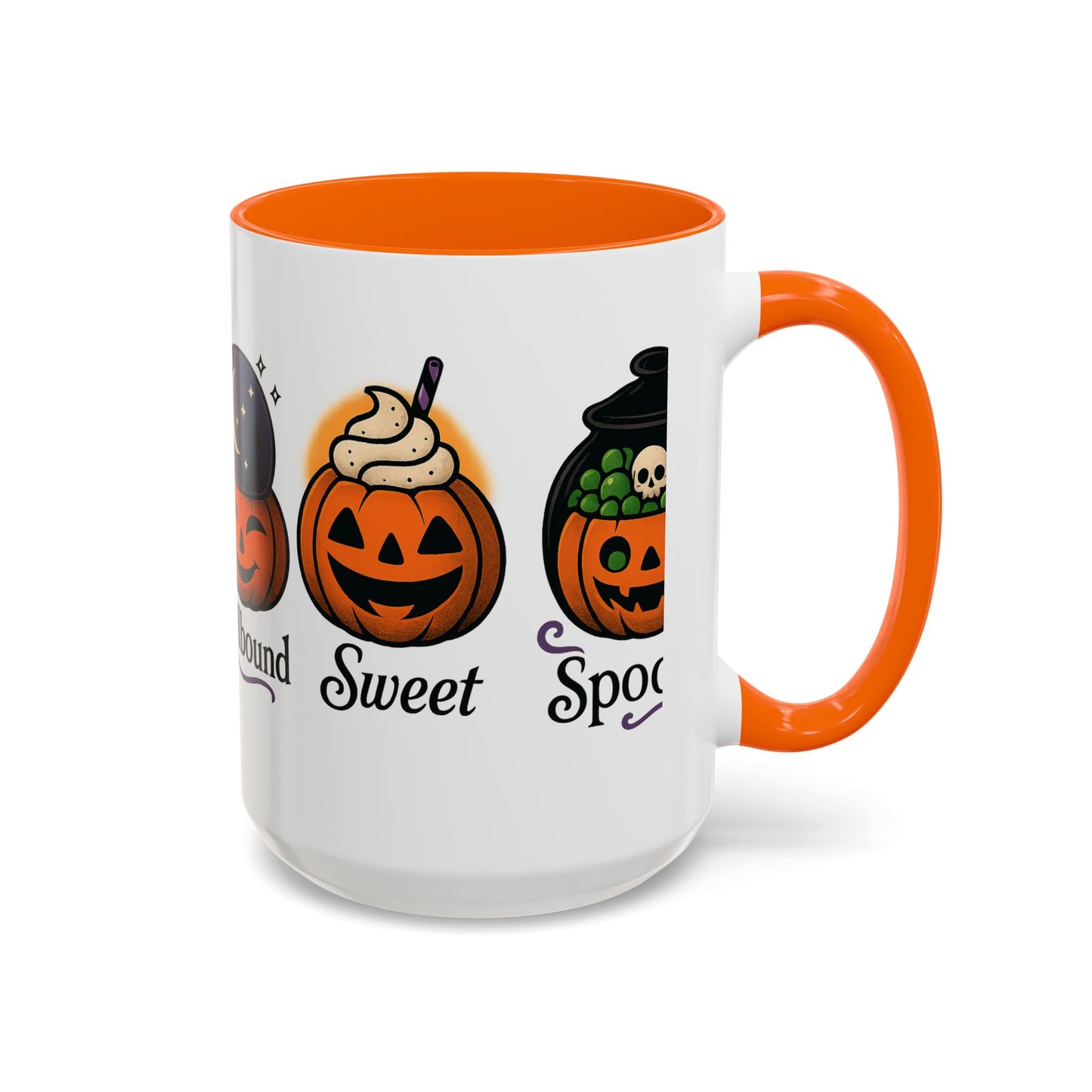 Halloween Pumpkin Accent Coffee Mug, Spooky Mug for Fall, Halloween Decor, Gift for Pumpkin Lovers, Coffee Enthusiast's Cup