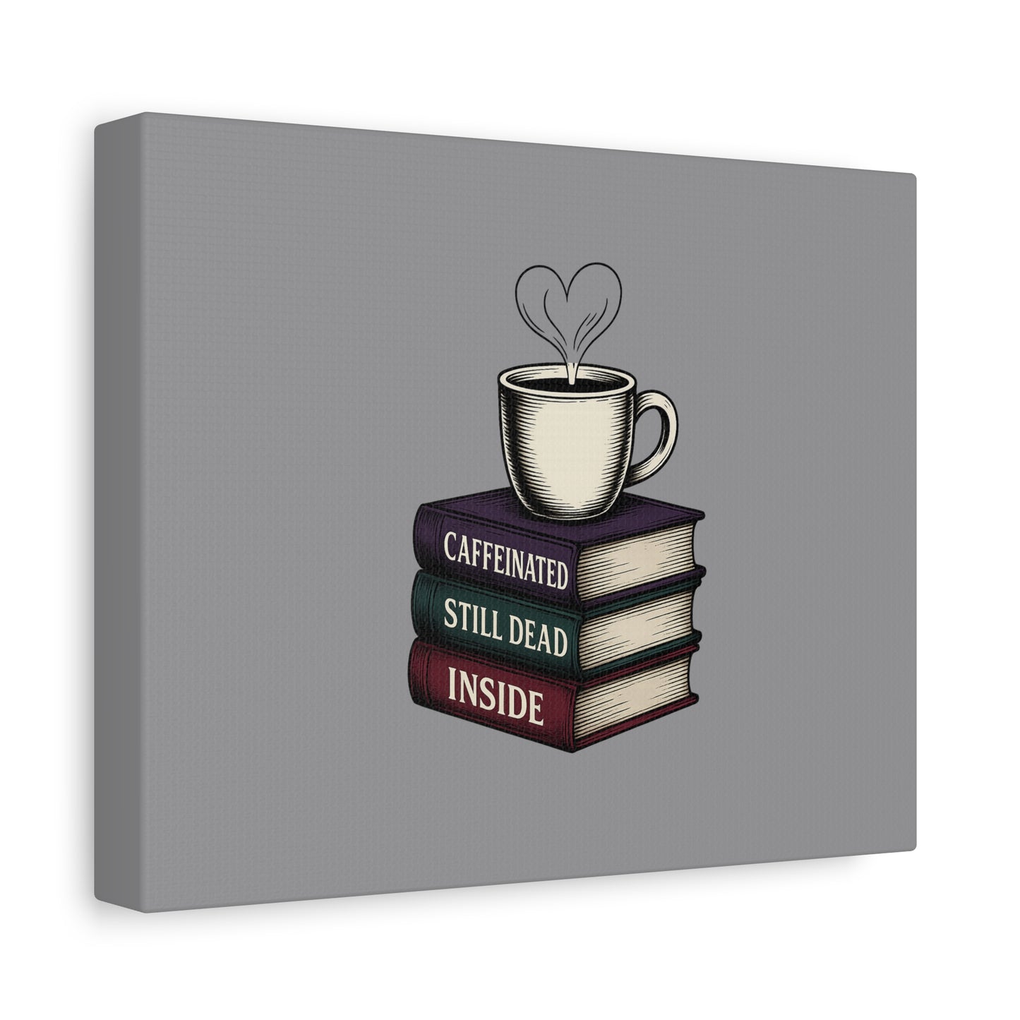 Coffee Lover Canvas Wall Art, Perfect for Book Nooks, Home Decor, Gift for Readers, Library Wall Decor, Literary Gifts