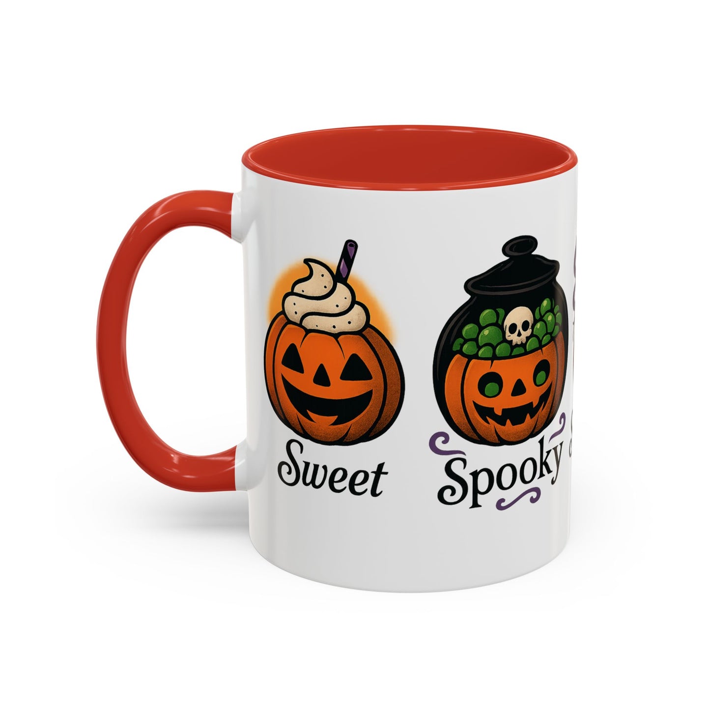 Halloween Pumpkin Accent Coffee Mug, Spooky Mug for Fall, Halloween Decor, Gift for Pumpkin Lovers, Coffee Enthusiast's Cup