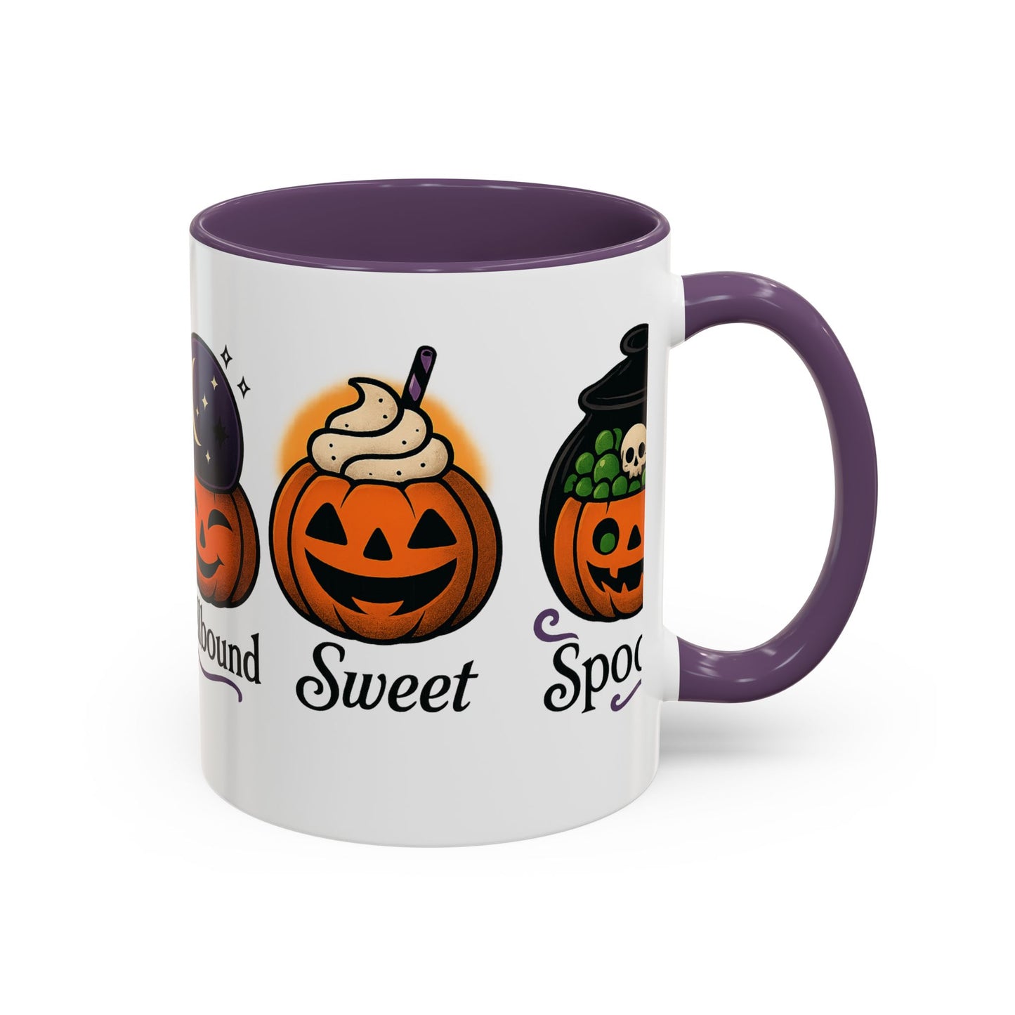 Halloween Pumpkin Accent Coffee Mug, Spooky Mug for Fall, Halloween Decor, Gift for Pumpkin Lovers, Coffee Enthusiast's Cup