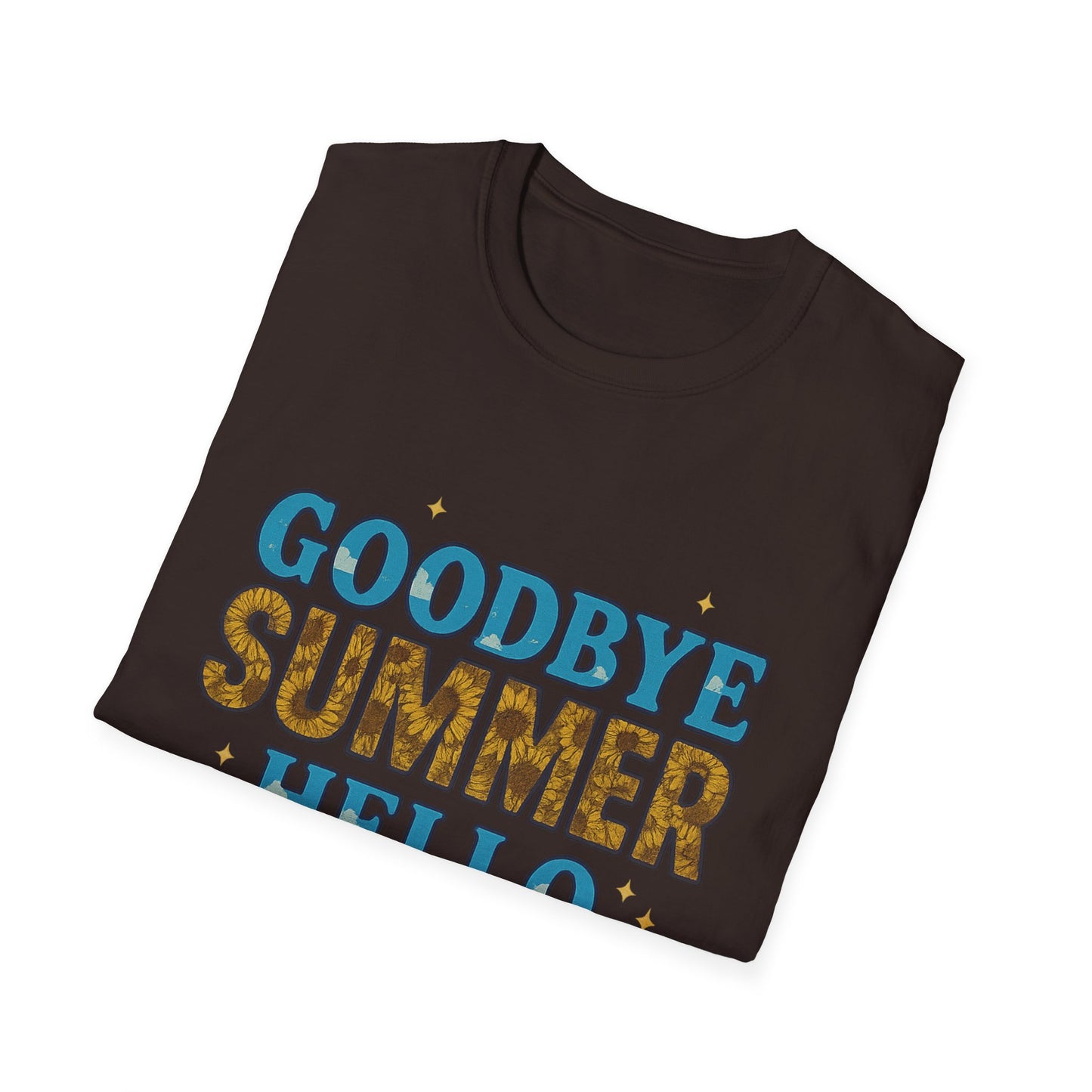 Autumn Vibes Tee | Goodbye Summer Hello Fall Shirt, Casual Fall Apparel, Unisex T-Shirt, Seasonal Fashion, Gift for Her/Him