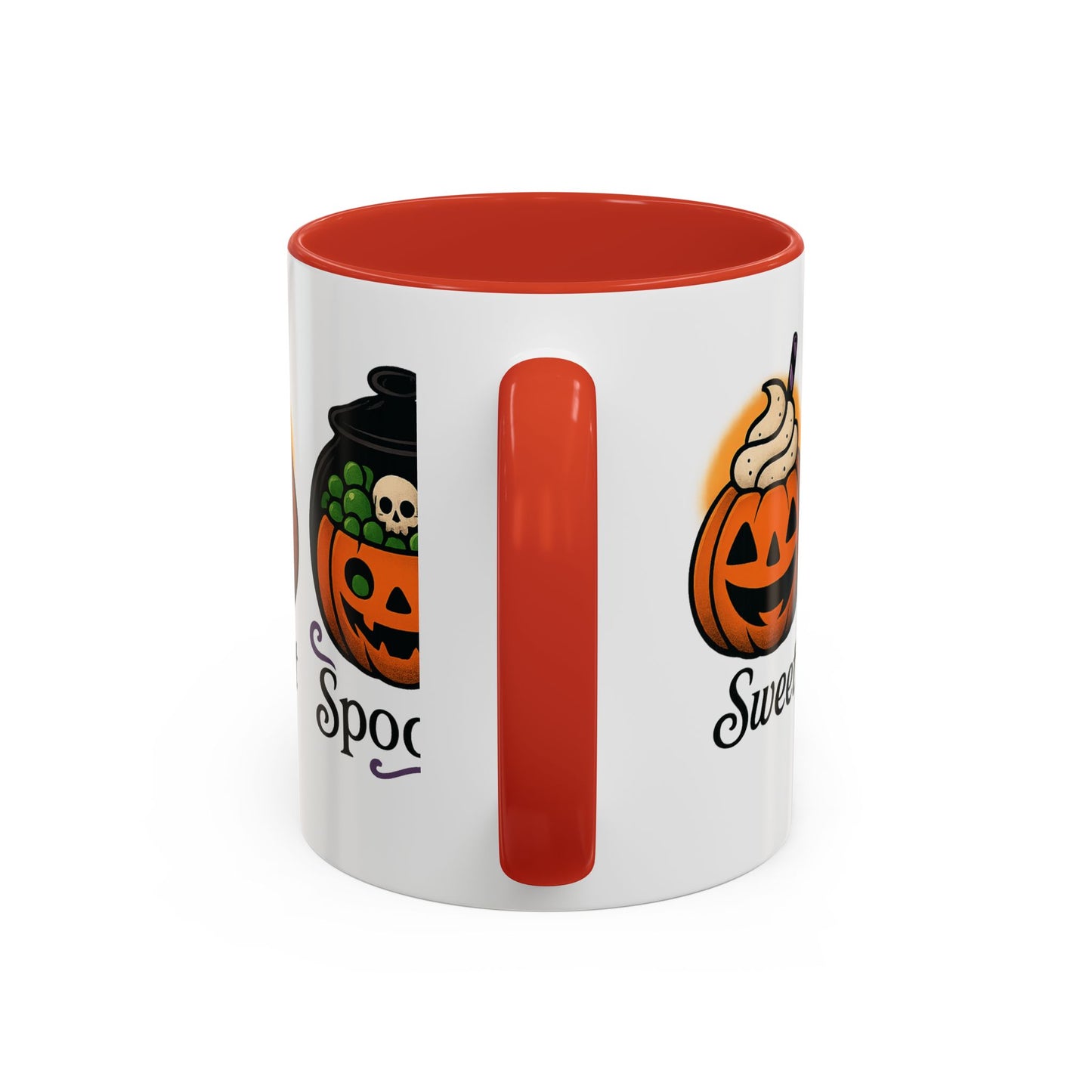 Halloween Pumpkin Accent Coffee Mug, Spooky Mug for Fall, Halloween Decor, Gift for Pumpkin Lovers, Coffee Enthusiast's Cup