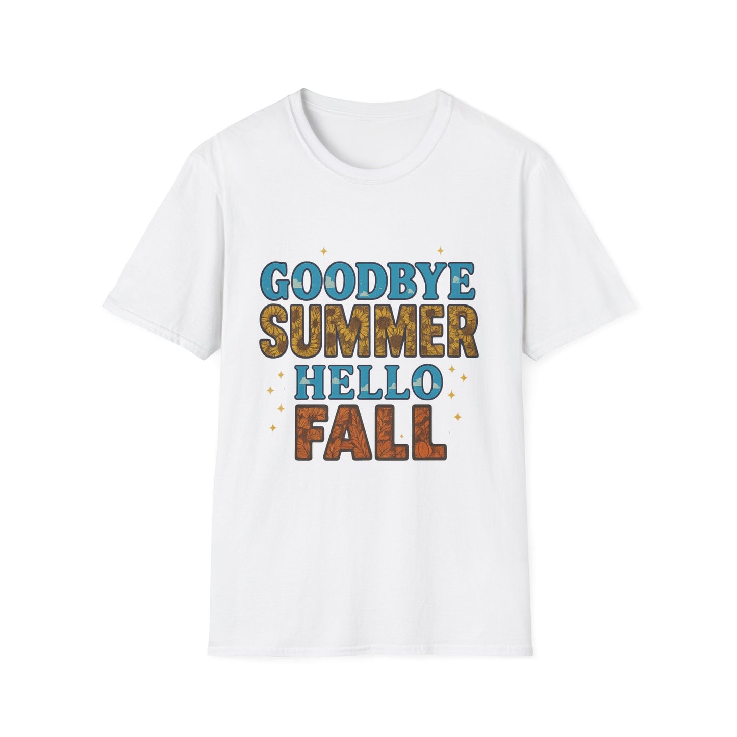 Autumn Vibes Tee | Goodbye Summer Hello Fall Shirt, Casual Fall Apparel, Unisex T-Shirt, Seasonal Fashion, Gift for Her/Him