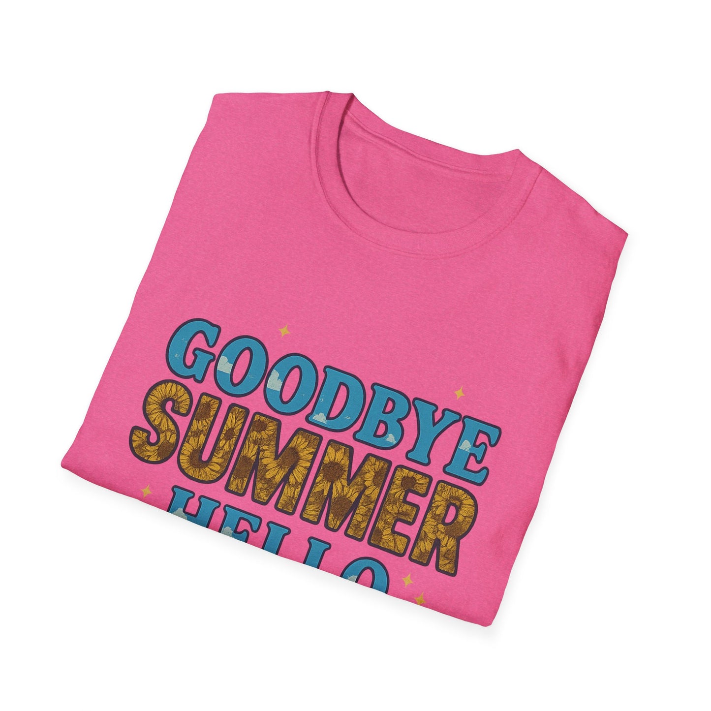 Autumn Vibes Tee | Goodbye Summer Hello Fall Shirt, Casual Fall Apparel, Unisex T-Shirt, Seasonal Fashion, Gift for Her/Him