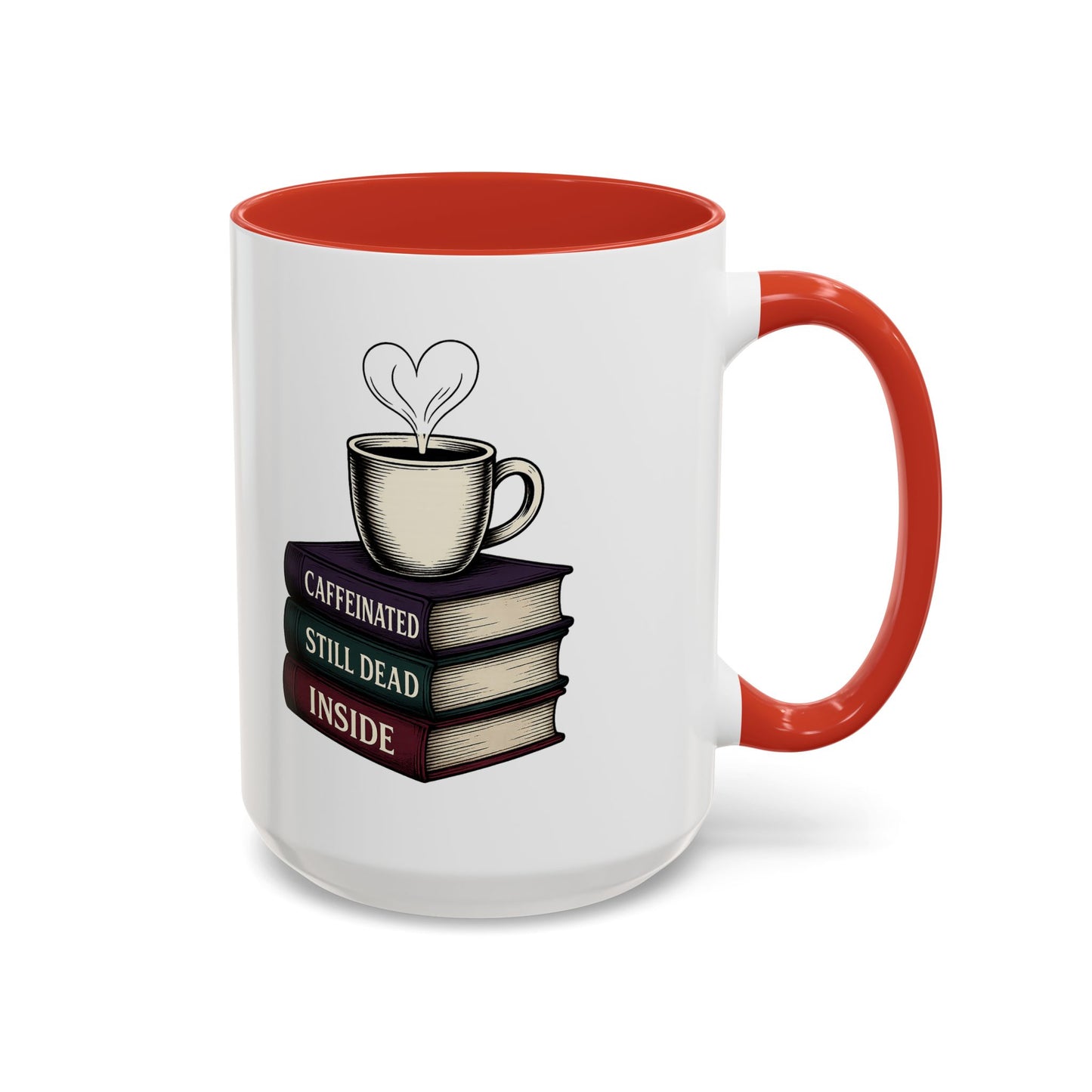 Coffee Lover's Accent Mug, Perfect Gift for Readers, Caffeine Enthusiasts, Book Lovers, Cozy Home Decor, Funny Coffee Cup