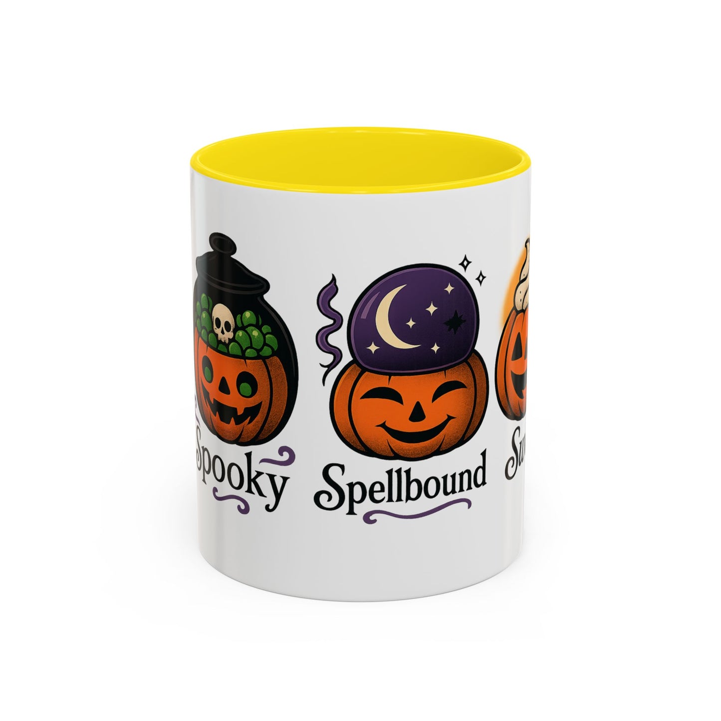 Halloween Pumpkin Accent Coffee Mug, Spooky Mug for Fall, Halloween Decor, Gift for Pumpkin Lovers, Coffee Enthusiast's Cup