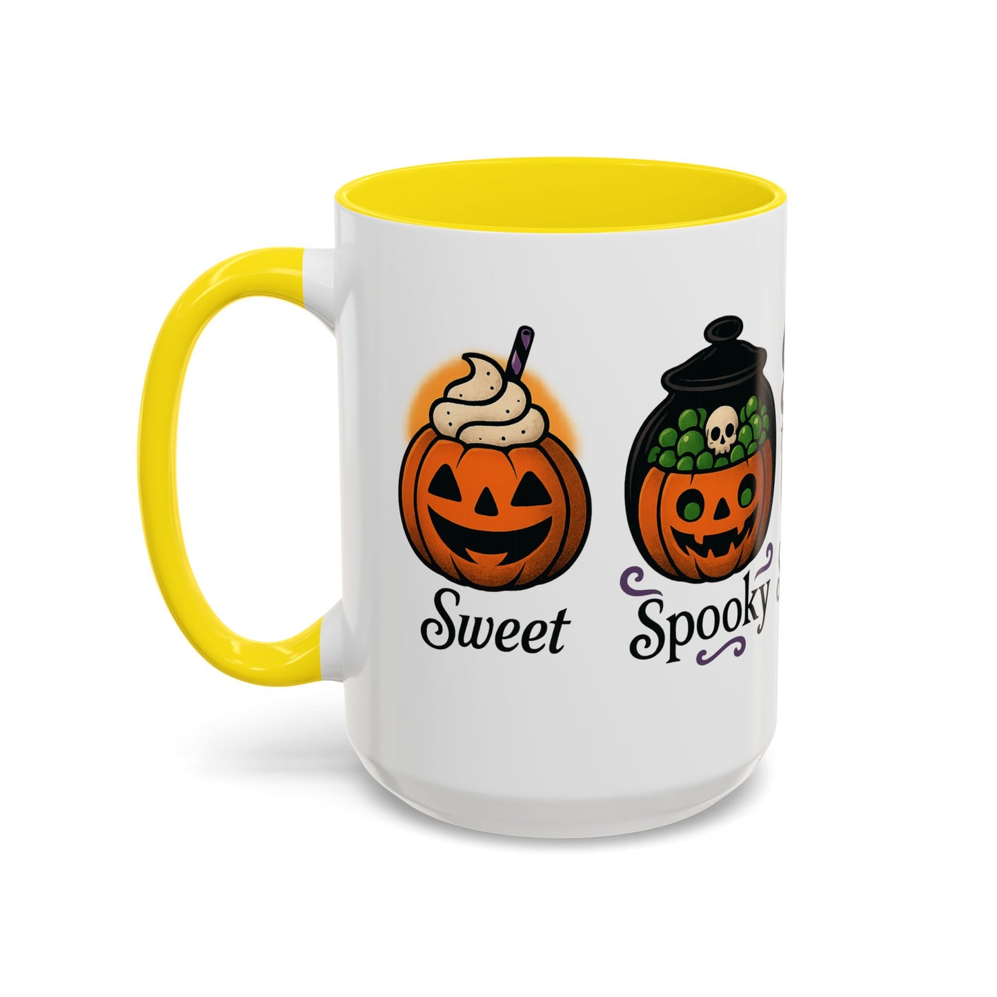 Halloween Pumpkin Accent Coffee Mug, Spooky Mug for Fall, Halloween Decor, Gift for Pumpkin Lovers, Coffee Enthusiast's Cup