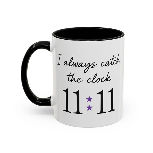11:11 Coffee Mug - Inspirational Gift, Unique Ceramic Mug, Timekeeper Mug, Novelty Coffee Cup, Spiritual Awakening, Motivational Mug