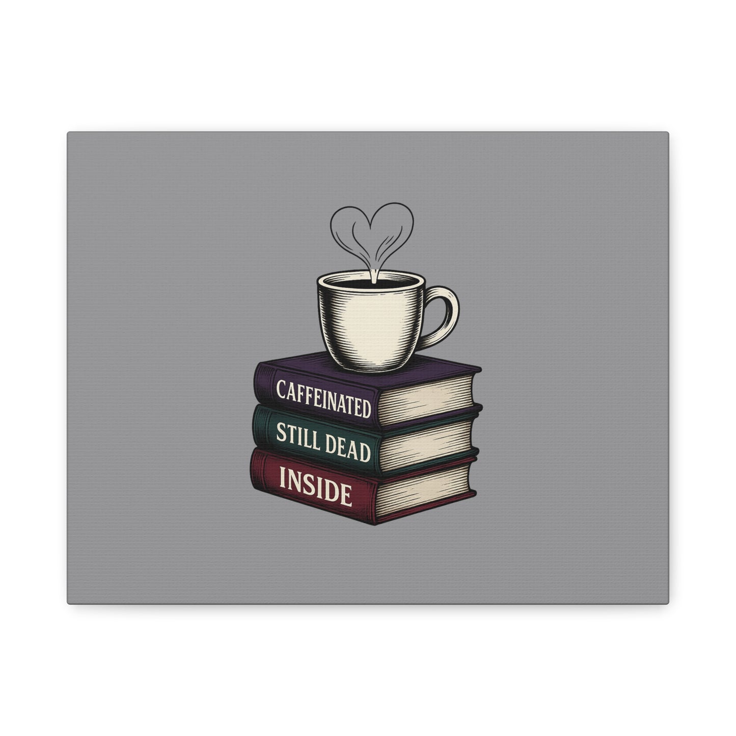 Coffee Lover Canvas Wall Art, Perfect for Book Nooks, Home Decor, Gift for Readers, Library Wall Decor, Literary Gifts