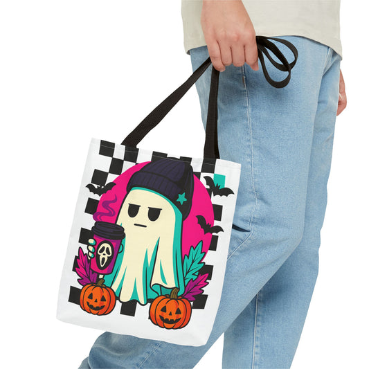 Spooky Ghost Tote Bag | Halloween Trick-or-Treat Tote, Cute Canvas Bag, Fall Accessories, Eco-Friendly Shopping Bag