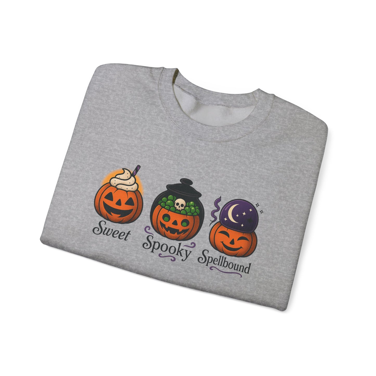 Halloween Pumpkin Sweatshirt - Spooky Design, Cozy Unisex Crewneck for Fall, Halloween Apparel, Cute Gift, Autumn Fashion