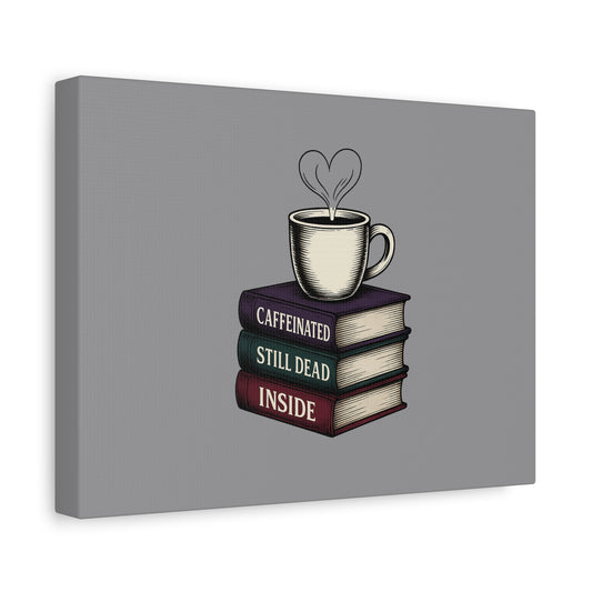 Coffee Lover Canvas Wall Art, Perfect for Book Nooks, Home Decor, Gift for Readers, Library Wall Decor, Literary Gifts