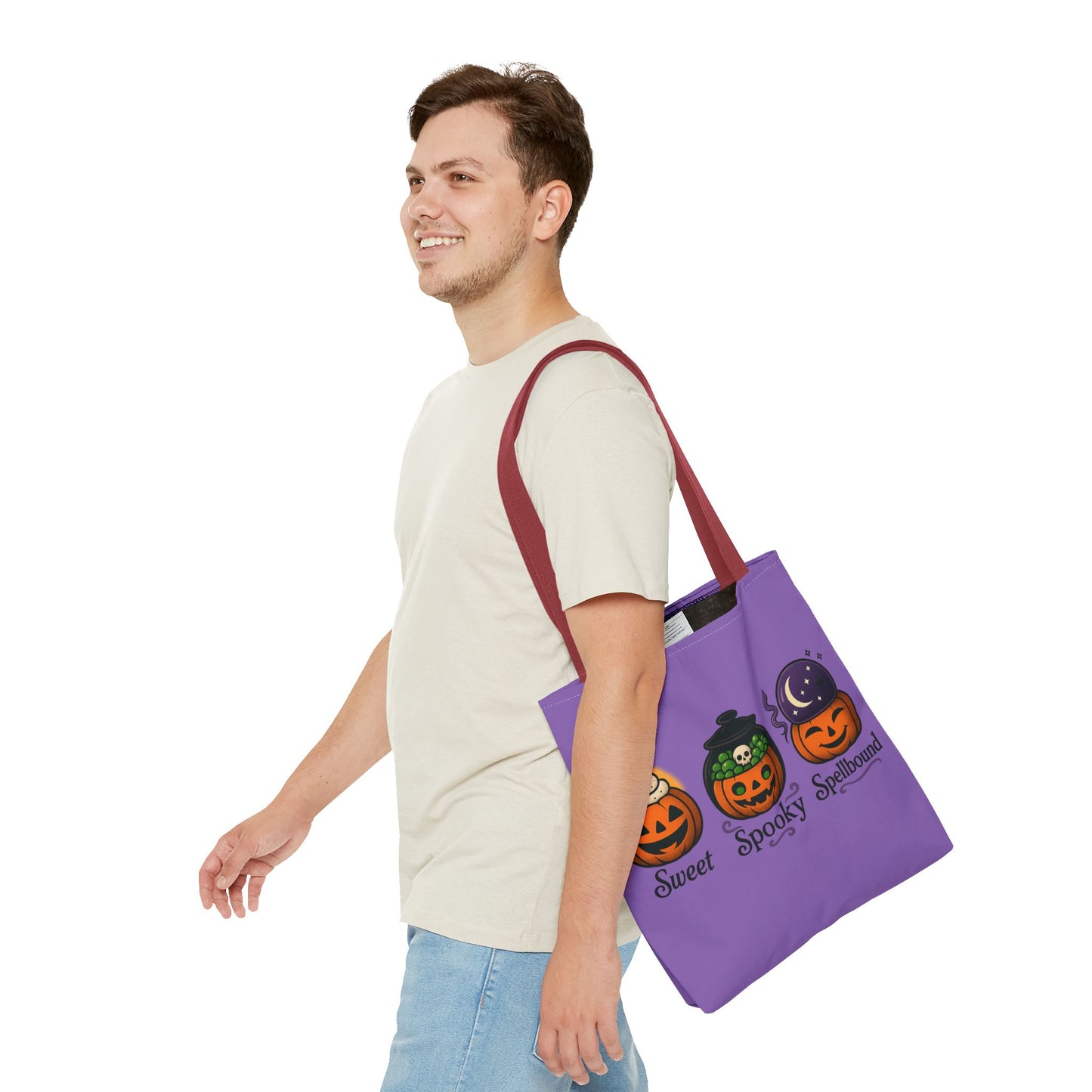 Halloween Pumpkin Tote Bag - Sweet Spooky Spellbound, Trick or Treat Bag, Fall Accessory, Autumn Decor, Gift for Halloween, [...]