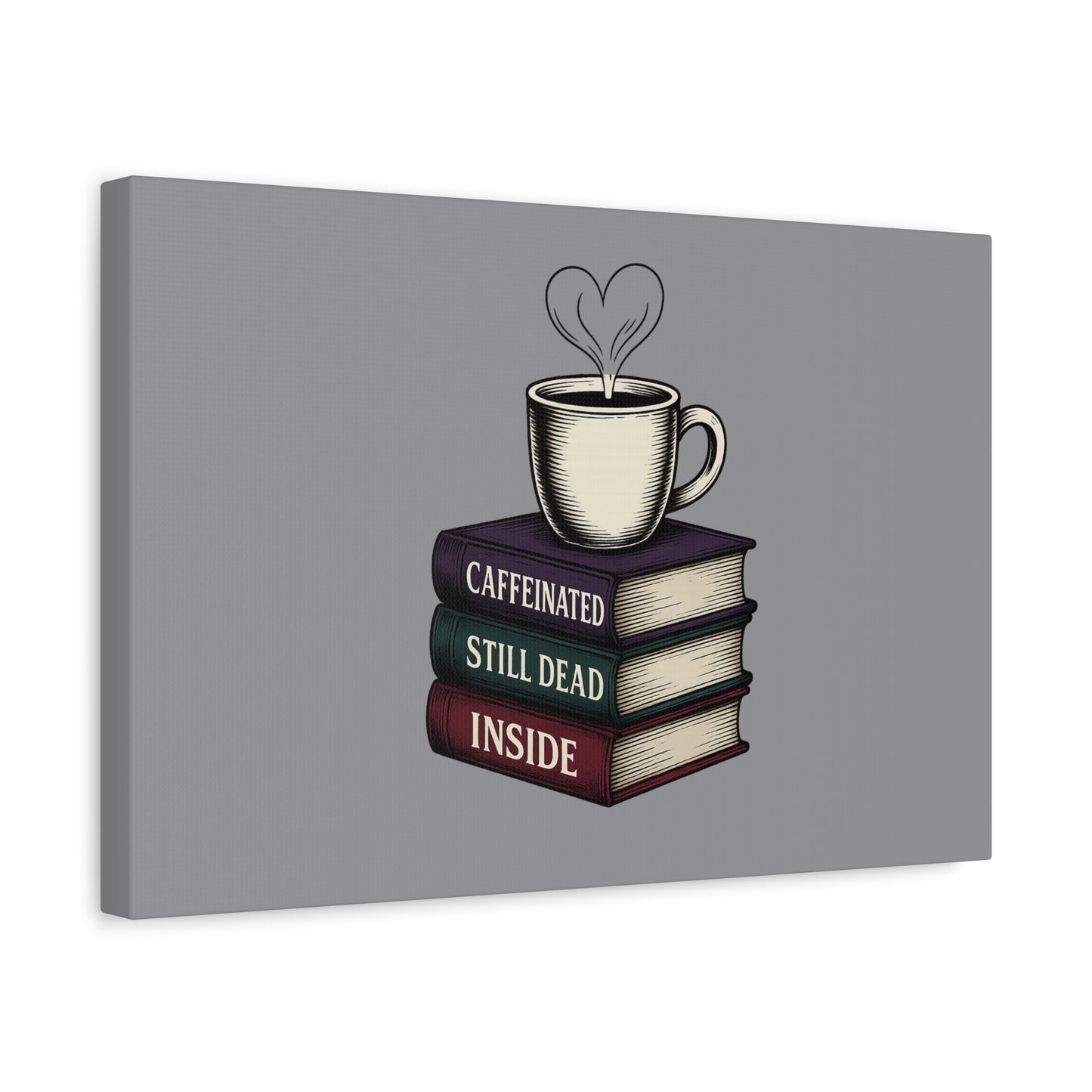 Coffee Lover Canvas Wall Art, Perfect for Book Nooks, Home Decor, Gift for Readers, Library Wall Decor, Literary Gifts