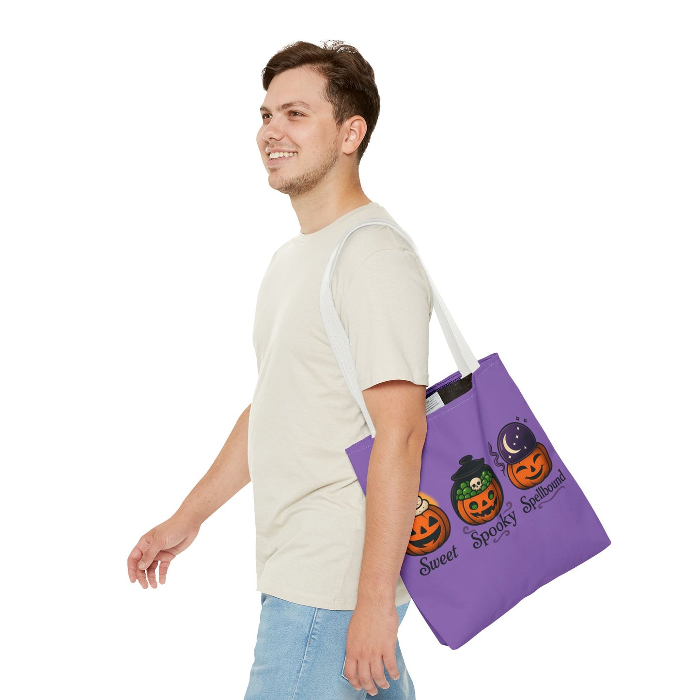 Halloween Pumpkin Tote Bag - Sweet Spooky Spellbound, Trick or Treat Bag, Fall Accessory, Autumn Decor, Gift for Halloween, [...]