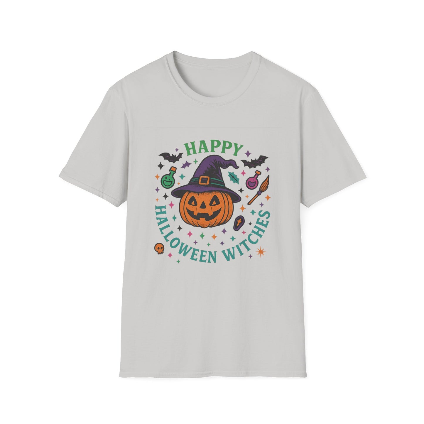 Happy Halloween Witches T-Shirt, Unisex Tee, Halloween Costume Shirt, Fall Fest Tee, Witch Lover Gift, Pumpkin Graphic Tee