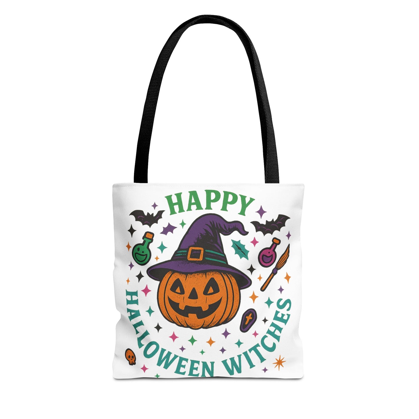 Halloween Witches Tote Bag, Spooky Season Carryall, Witchy Gift, Trick or Treat Bag, Eco-Friendly Shopper, Fall Festival Accessory