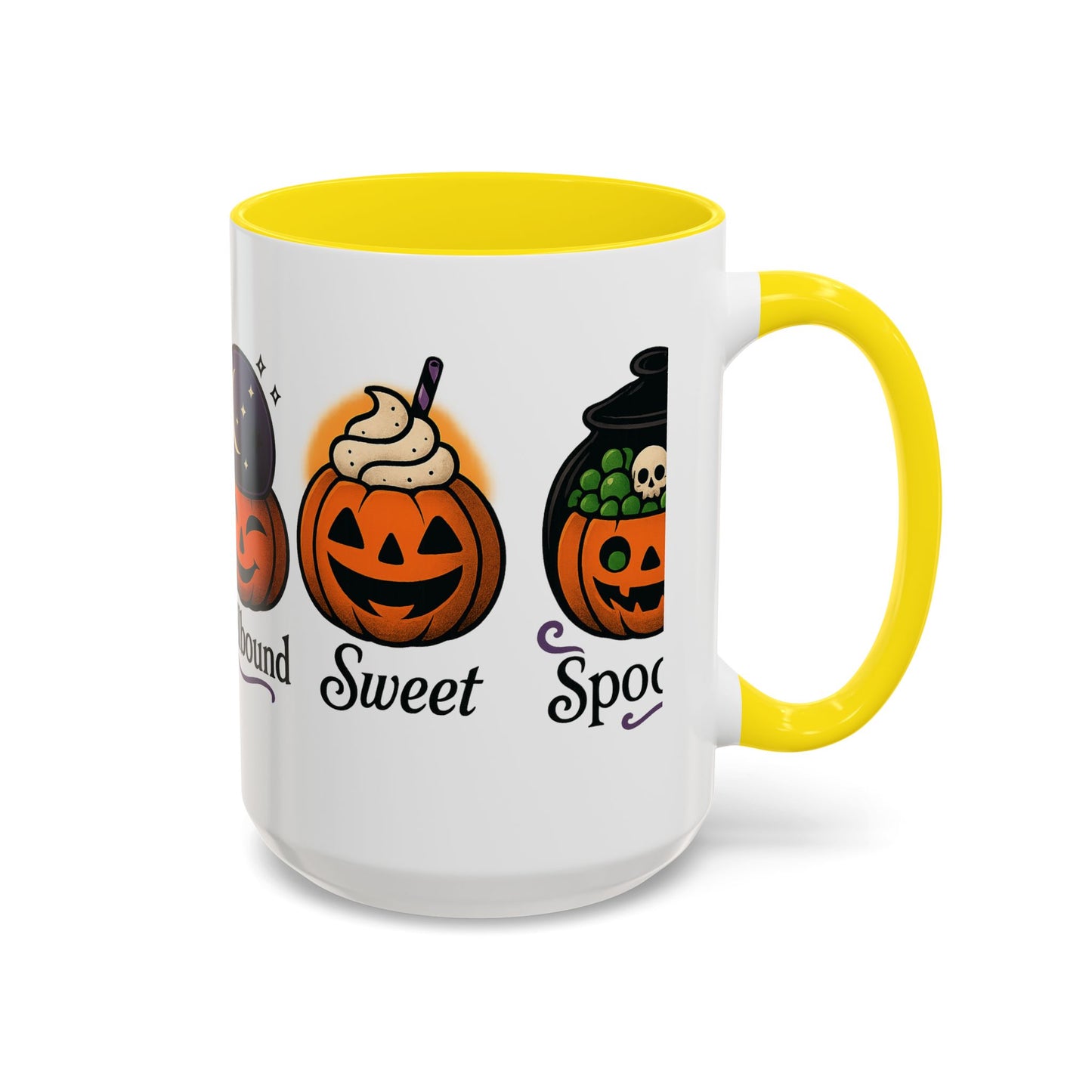 Halloween Pumpkin Accent Coffee Mug, Spooky Mug for Fall, Halloween Decor, Gift for Pumpkin Lovers, Coffee Enthusiast's Cup