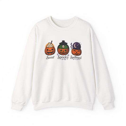 Halloween Pumpkin Sweatshirt - Spooky Design, Cozy Unisex Crewneck for Fall, Halloween Apparel, Cute Gift, Autumn Fashion