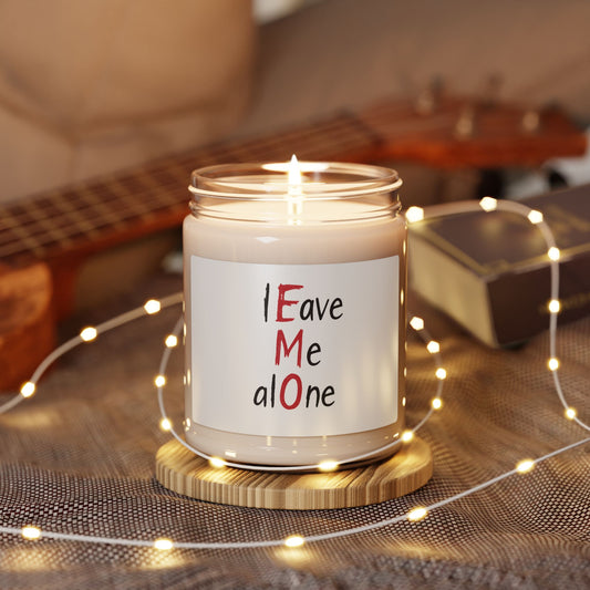 Scented Soy Candle - "Leave Me Alone" - Home Fragrance, Gift for Friend, Relaxation, Self-Care, Mindfulness