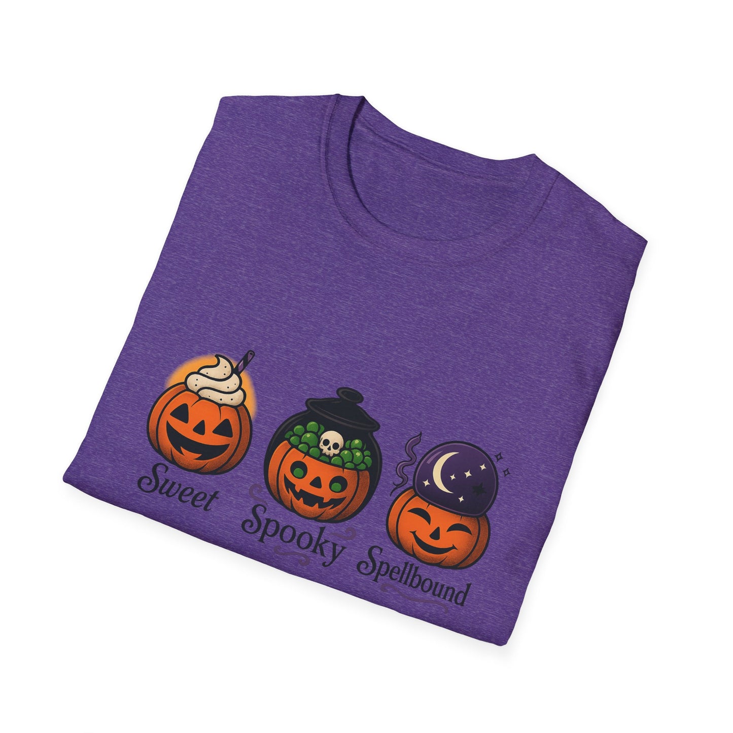 Halloween Themed T-Shirt, Sweet Spooky Spellbound Tee, Fall Fashion, Pumpkin Halloween Shirt, Casual Costume Top, Unisex Shirt